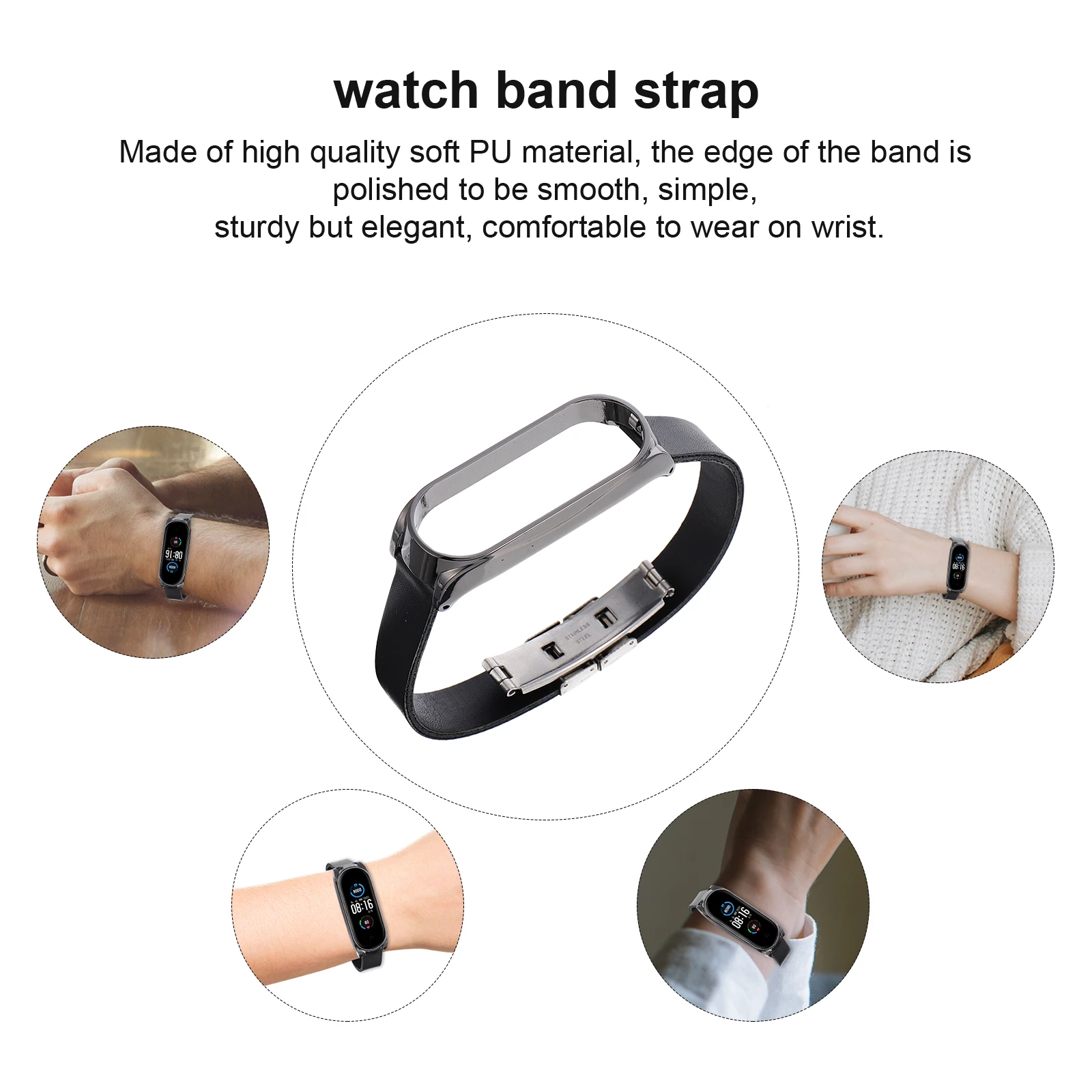 Double-click Butterfly Buckle Snap Shell Watch Strap Compatible with Xiaomi 5 5NFC Adjustable Replacement for Running
Double-click Butterfly Buckle Snap Shell Watch Strap Compatible with Xiaomi 5 5NFC Adjustable Replacement for Running