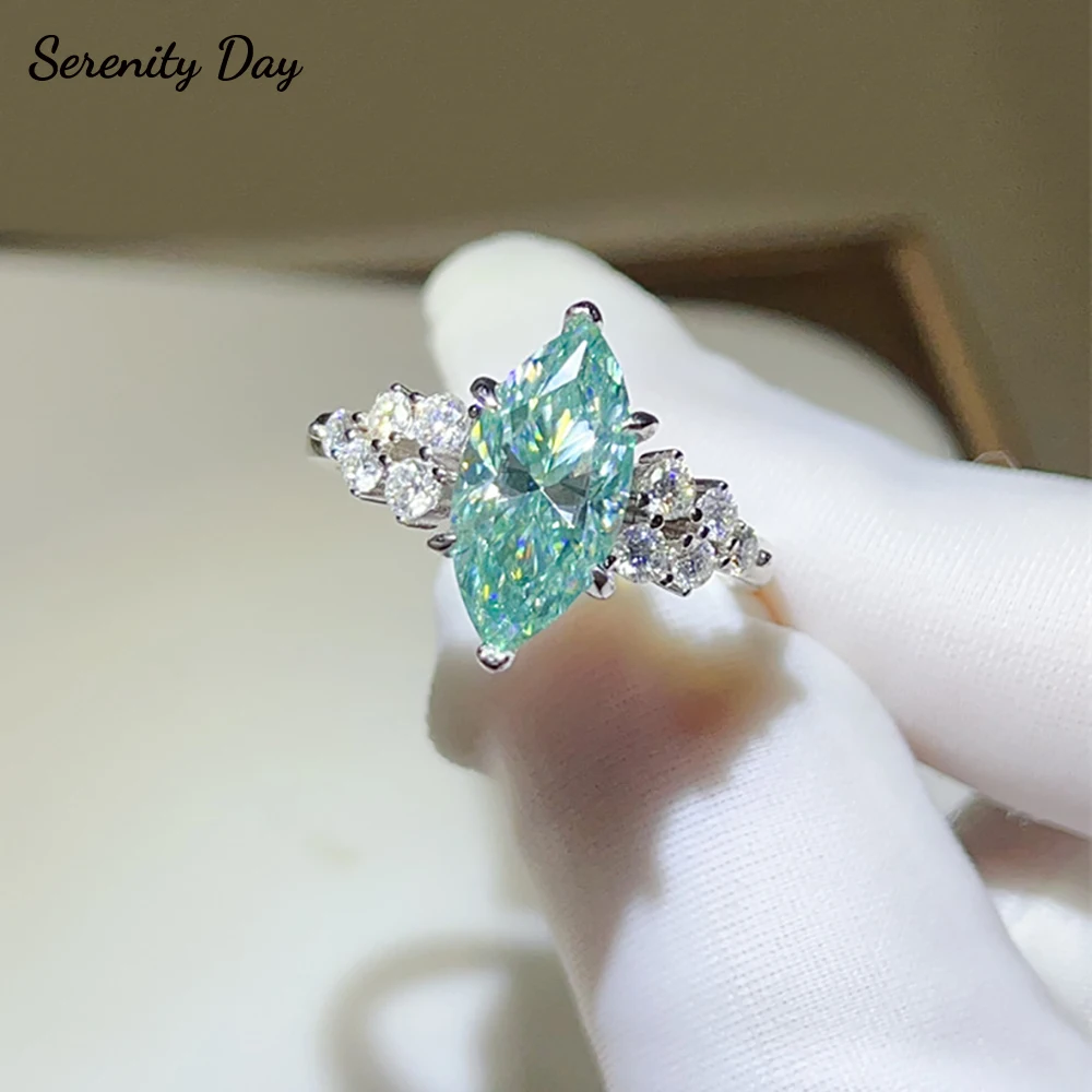 Serenity 3ct Blue Green Moissanite Rings for Women S925 Bands 100% Sterling Silver Sparkling Marquise Cut Eternity Rings Jewelry
Serenity 3ct Blue Green Moissanite Rings for Women S925 Bands 100% Sterling Silver Sparkling Marquise Cut Eternity Rings Jewelry