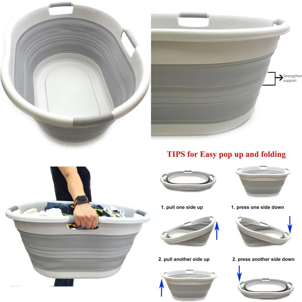 Складная овальная корзина для белья объемом 15 галлонов с 3 ручками — портативная, компактная корзина, вместимость воды 44 л (серый)
Складная овальная корзина для белья объемом 15 галлонов с 3 ручками — портативная, компактная корзина, вместимость воды 44 л (серый)