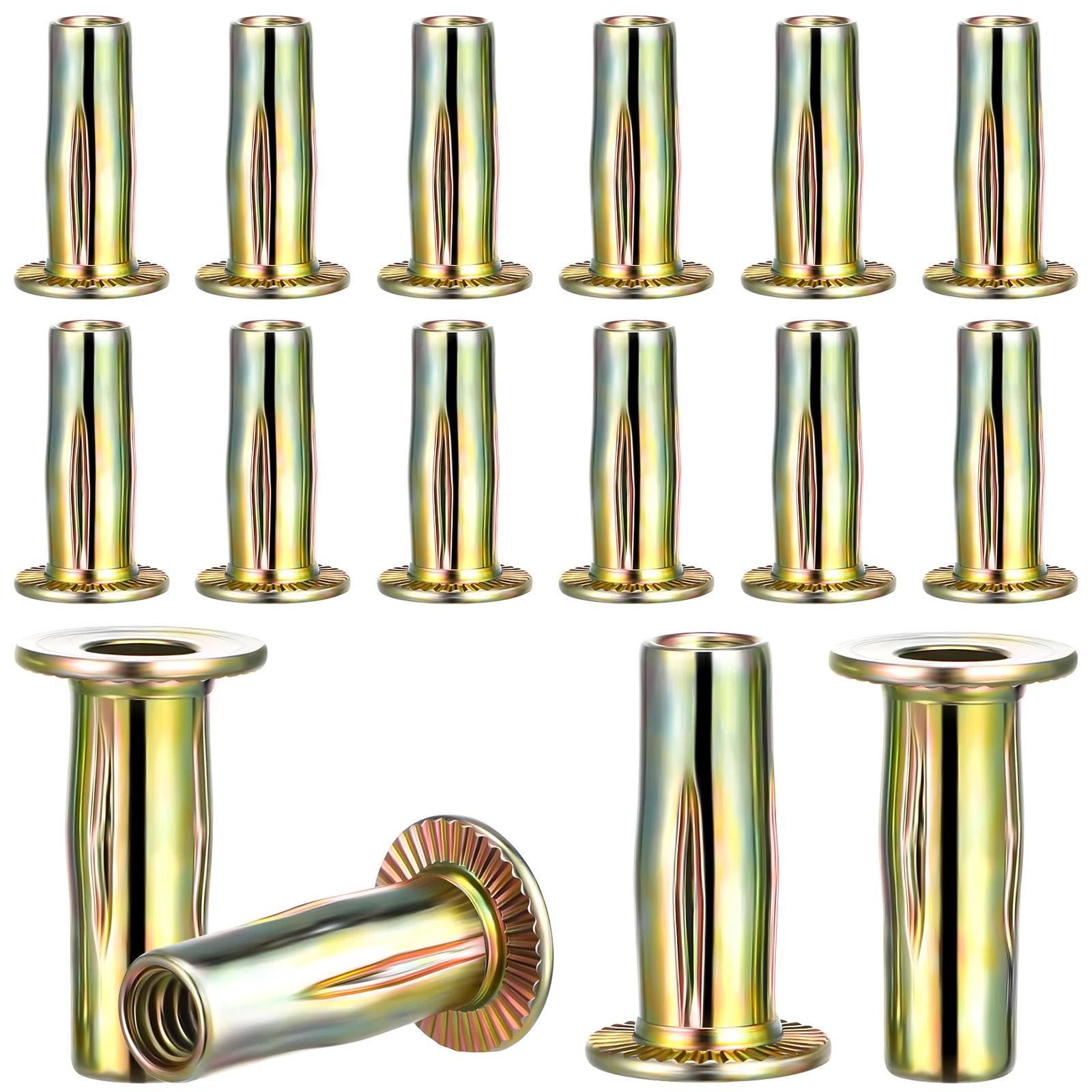 20 Pcs Threaded Industrial Shredder Insert Metal Riveting Steel Threaded Rivet Nuts Sheetrock Fastener Hardware
20 Pcs Threaded Industrial Shredder Insert Metal Riveting Steel Threaded Rivet Nuts Sheetrock Fastener Hardware