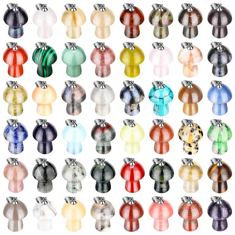 Crystal Mushroom Natural Stone Pendants For Jewelry Making Mushroom Shaped Pendant Crystal Charms Multicolor 50 PCS
Crystal Mushroom Natural Stone Pendants For Jewelry Making Mushroom Shaped Pendant Crystal Charms Multicolor 50 PCS