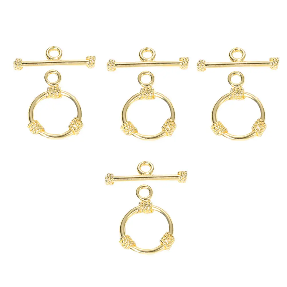 4Sets Copper Alloy Ot Clasp Jewelry Making Supplies Shiny Toggle T-Bar Closures for DIY Necklace Bracelet Craft
4Sets Copper Alloy Ot Clasp Jewelry Making Supplies Shiny Toggle T-Bar Closures for DIY Necklace Bracelet Craft
