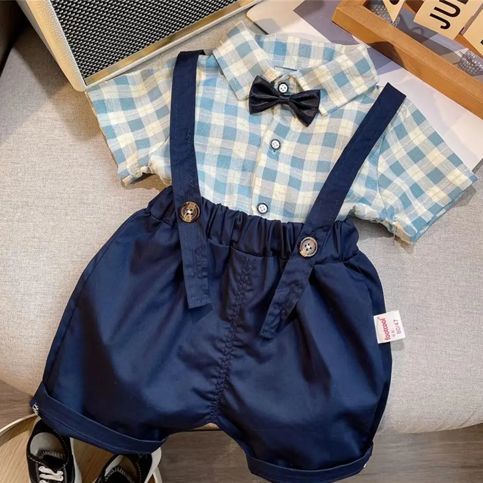Children's Clothing Set Kids Plaid Shirt Set Summer Top + Shorts 2Pcs Baby Suit Casual Fashion Infant Boys Clothes Set Outfit
Children's Clothing Set Kids Plaid Shirt Set Summer Top + Shorts 2Pcs Baby Suit Casual Fashion Infant Boys Clothes Set Outfit