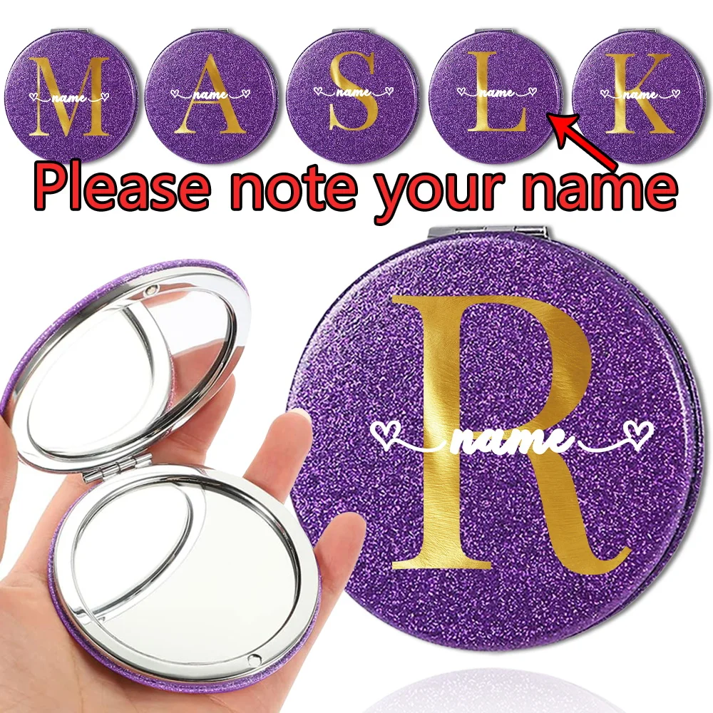 Customized Name Glitter PU Makeup Mirror Pocket 2-face Cosmetic Mirror Handheld Magnify Foldable Travel Beauty Tool Accessories
Customized Name Glitter PU Makeup Mirror Pocket 2-face Cosmetic Mirror Handheld Magnify Foldable Travel Beauty Tool Accessories