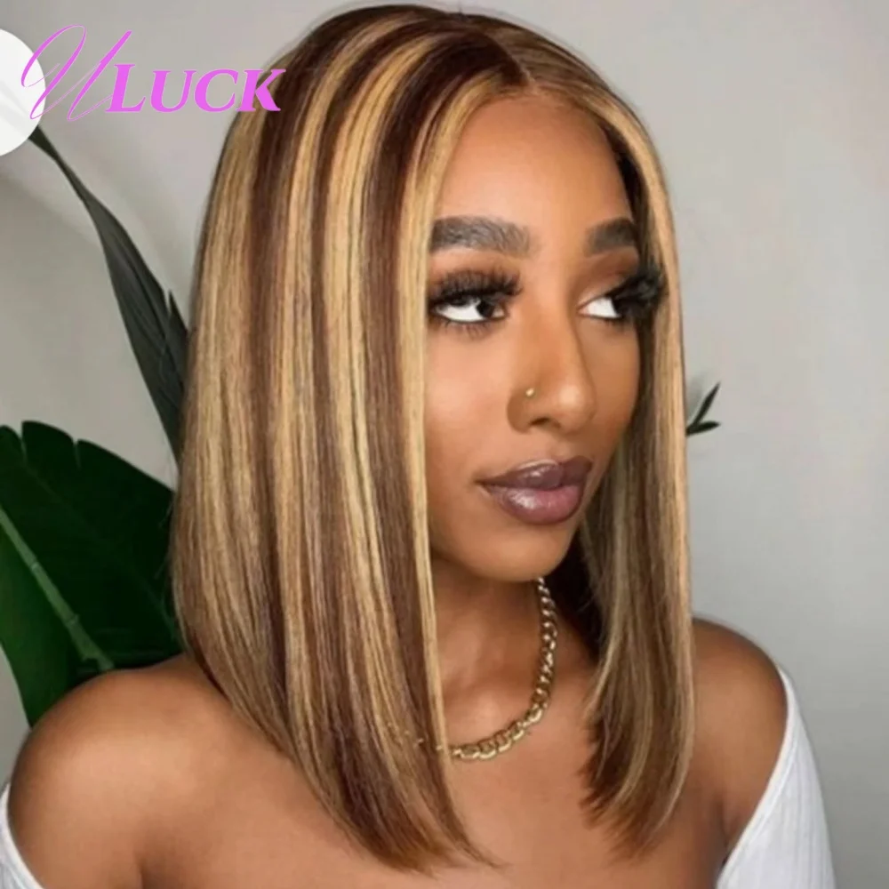 Uluck Highlight P4/27 Color Double Drawn Straight Bob Wig 13x4 Lace Frontal Wigs Human Hair Wig 200 Density Preplucked For Women
Uluck Highlight P4/27 Color Double Drawn Straight Bob Wig 13x4 Lace Frontal Wigs Human Hair Wig 200 Density Preplucked For Women