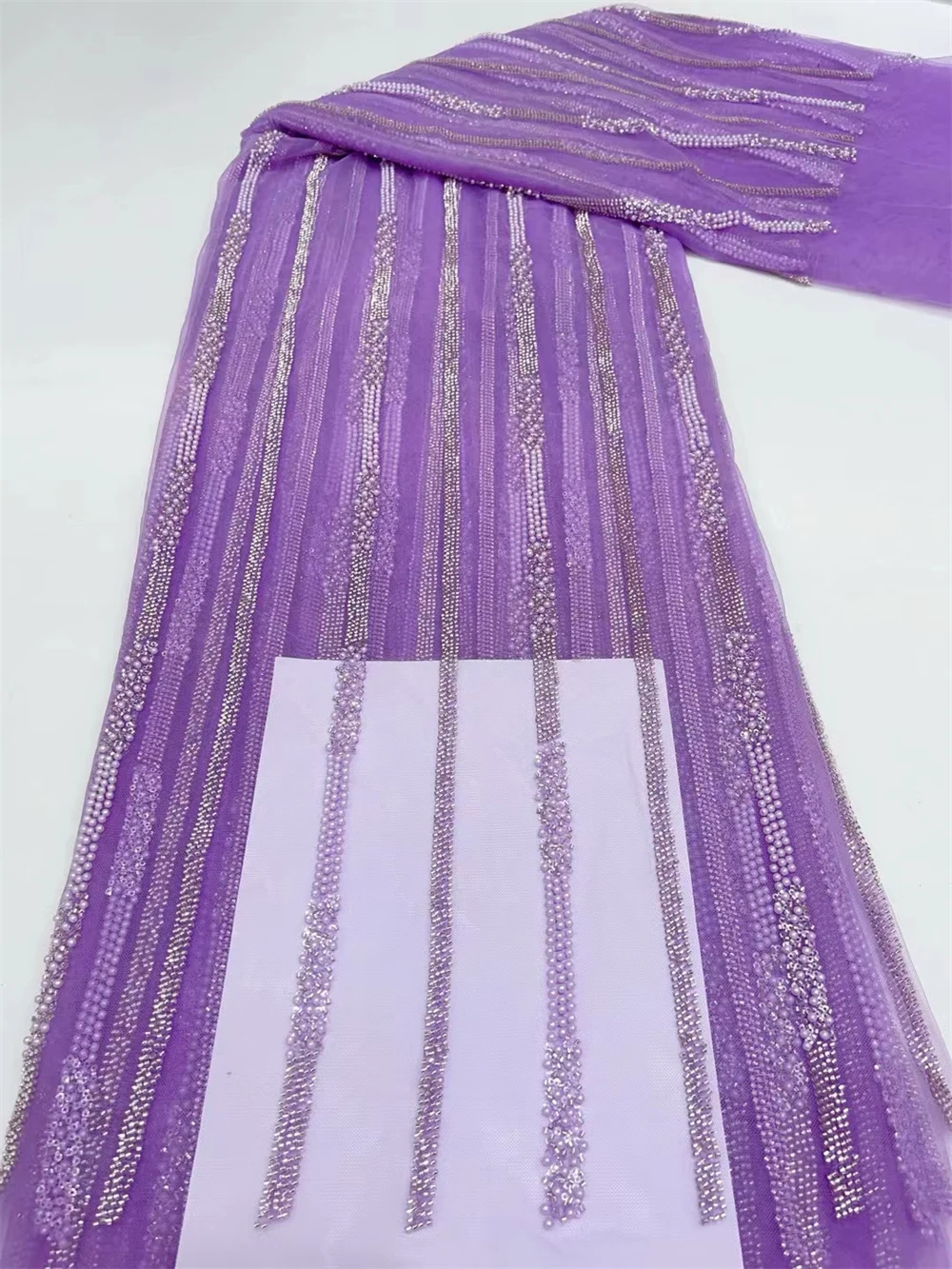 Luxury Embroidery African Handmade Beaded Lace Fabric 2024 Plrple Nigerian French Sequins Net Lace Fabrics For Wedding Party Sew
Luxury Embroidery African Handmade Beaded Lace Fabric 2024 Plrple Nigerian French Sequins Net Lace Fabrics For Wedding Party Sew