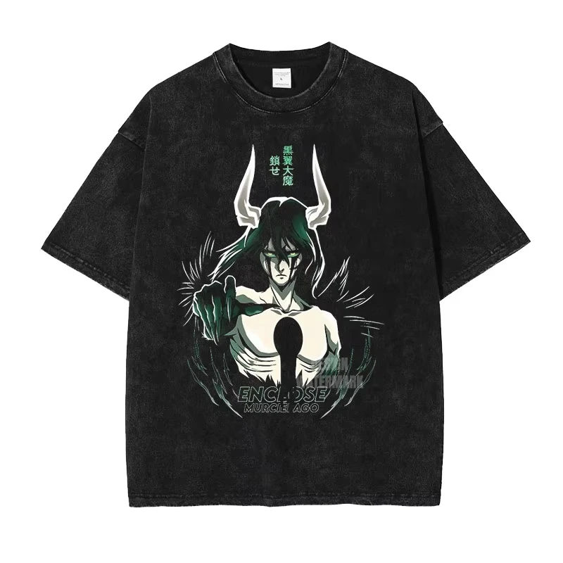 Футболка из стираного хлопка с принтом Ichigo Kurosaki из японского аниме BLEACH, винтажная, в стиле Харадзюку, уличная одежда, с коротким рукавом, для мужчин и женщин
Футболка из стираного хлопка с принтом Ichigo Kurosaki из японского аниме BLEACH, винтажная, в стиле Харадзюку, уличная одежда, с коротким рукавом, для мужчин и женщин
