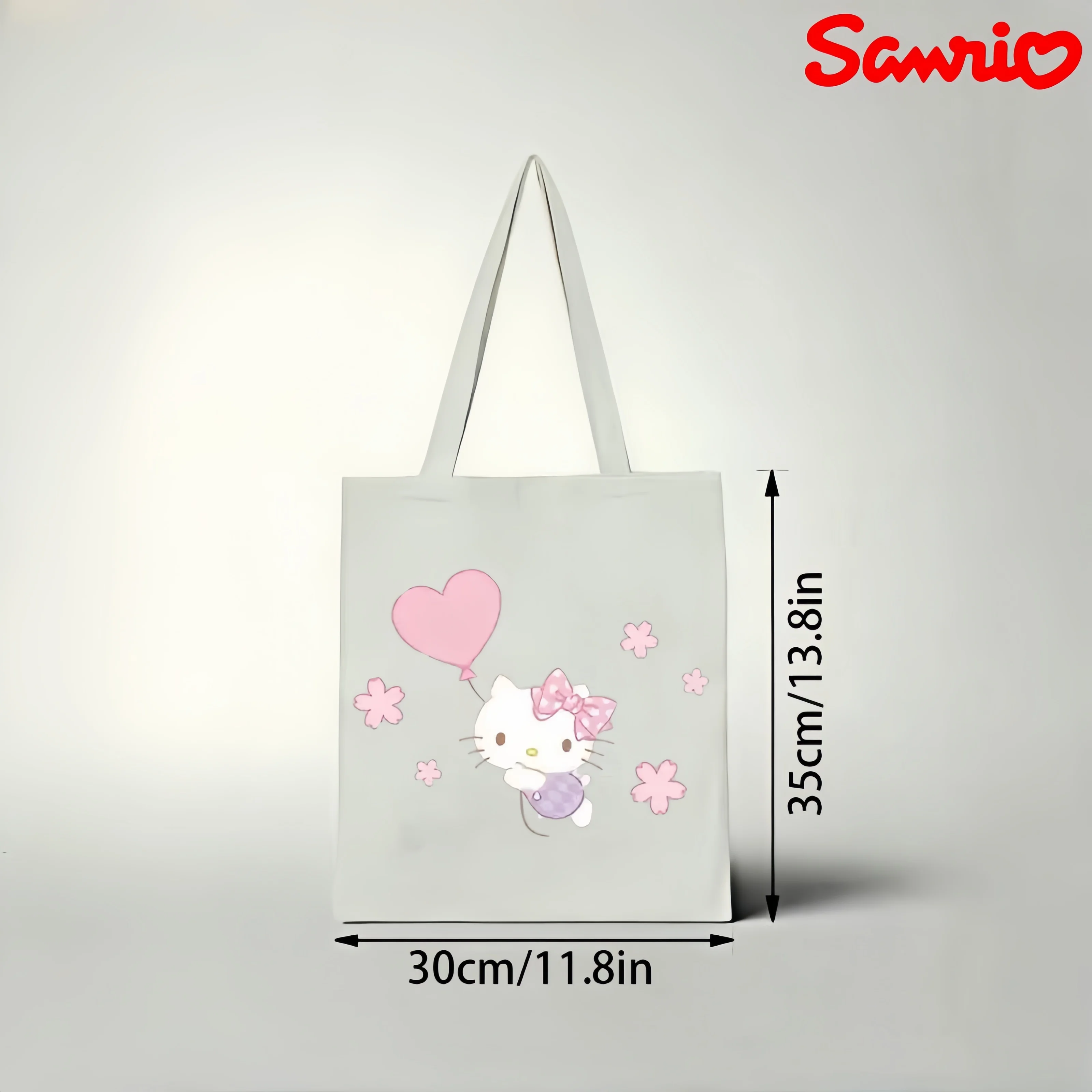 1pc Sanrio Hello Kitty Sakura Canvas Tote Bag, Eco-friendly Shoulder Bag with Heart Balloon Print
1pc Sanrio Hello Kitty Sakura Canvas Tote Bag, Eco-friendly Shoulder Bag with Heart Balloon Print