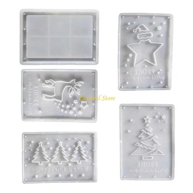 M4YF Set of 5 Christmas Reusable Silicone Moulds Silicone Texture Perfect for Craft
M4YF Set of 5 Christmas Reusable Silicone Moulds Silicone Texture Perfect for Craft