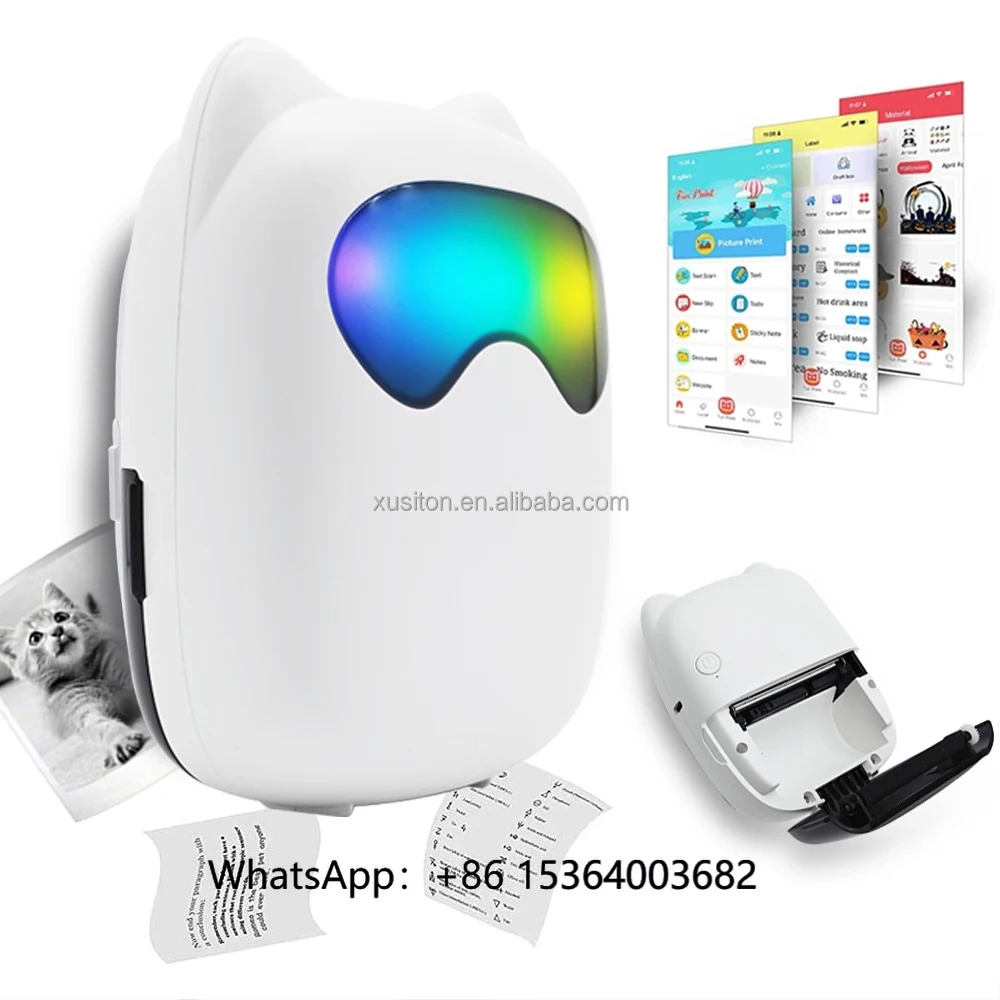 TJXL-OEM C37 57mm Thermal Printer Handheld Portable Mini Pocket Student Error Machine for Sticker Logo Photo Label Printing