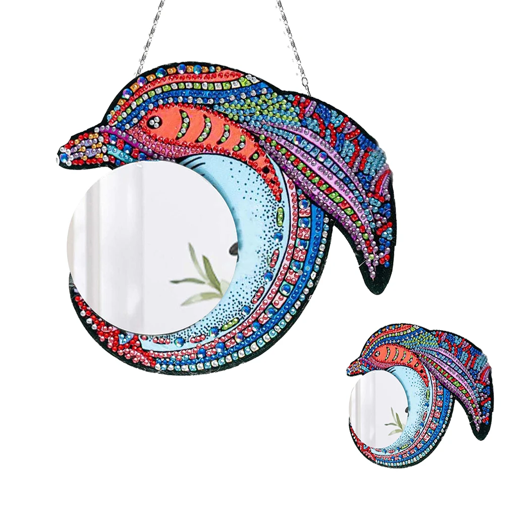 Special Shaped Diamond Art Makeup Mirror Dolphin Art Rhinestone Makeup Mirror for Beginner Adult Home Wall Decor
Special Shaped Diamond Art Makeup Mirror Dolphin Art Rhinestone Makeup Mirror for Beginner Adult Home Wall Decor