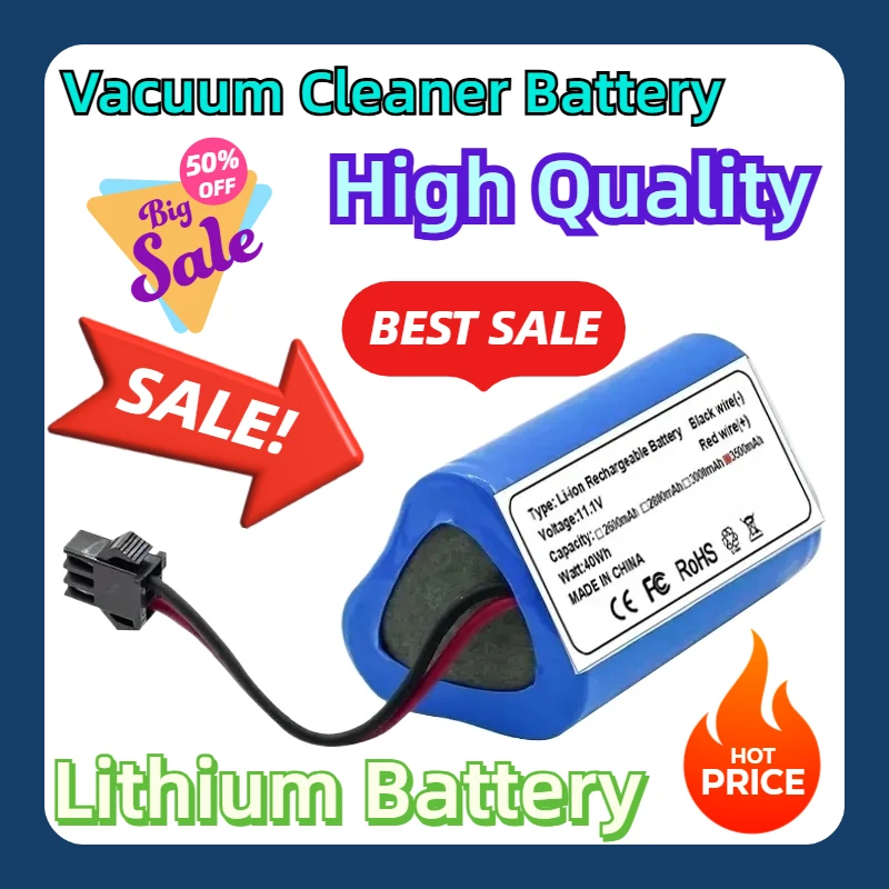 For CECOTEC for CONGA Slim 890 Wet Robotic Vacuum Cleaner Battery High Quality 11.1V Lithium Battery
For CECOTEC for CONGA Slim 890 Wet Robotic Vacuum Cleaner Battery High Quality 11.1V Lithium Battery
