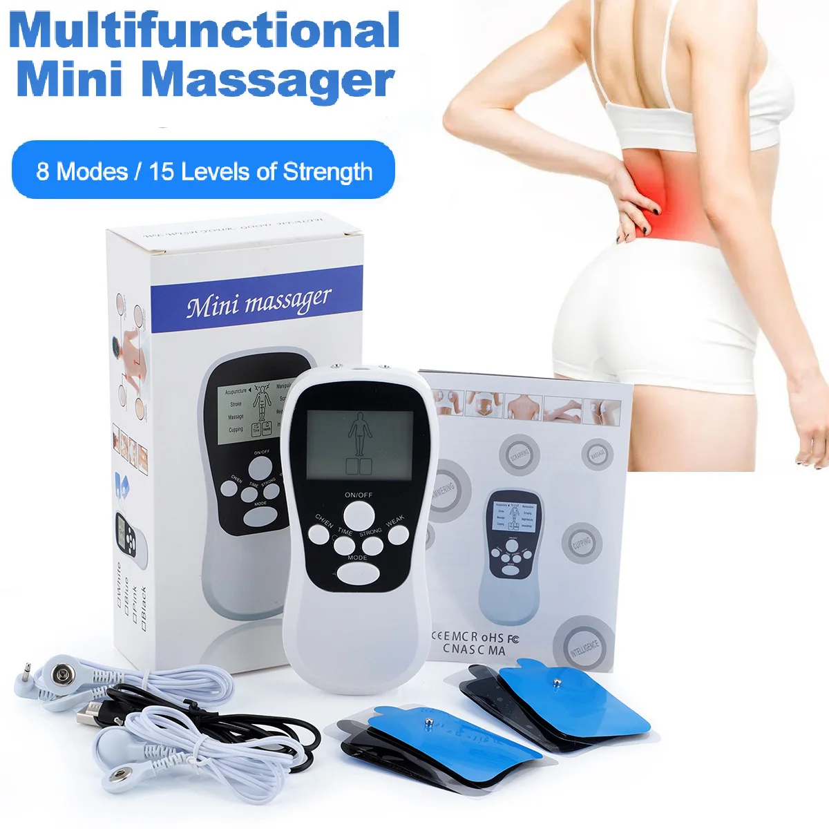 TENS Eletric Professional Muscle Stimulator Physiotherapy 8 Modes EMS Unit Machine Electrostimulator Pulse Body Massager Pads
TENS Eletric Professional Muscle Stimulator Physiotherapy 8 Modes EMS Unit Machine Electrostimulator Pulse Body Massager Pads