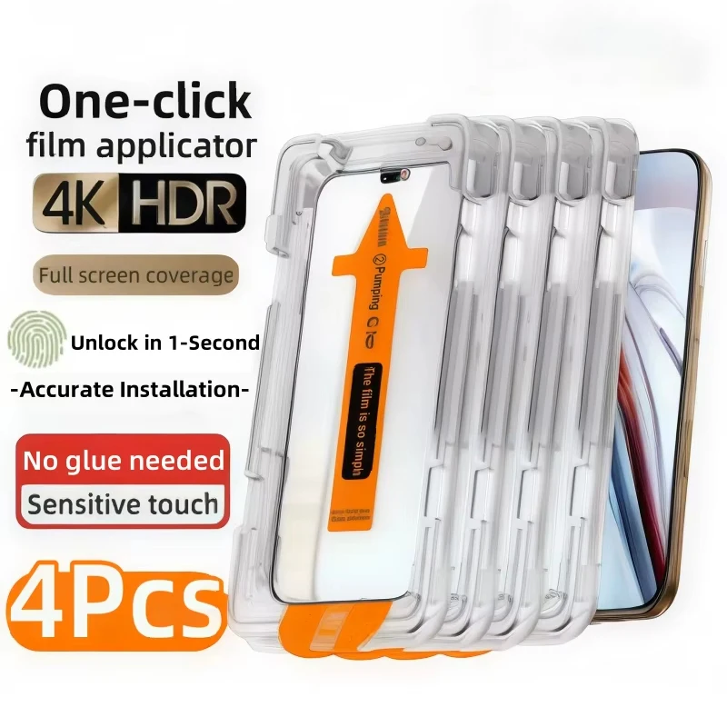 4Pcs High-Definition Screen Protectors For iPhone 17 15 16 Plus 14 13 Pro Max Tempered Glass For IPhone Promax 11 12Mini X XS XR
4Pcs High-Definition Screen Protectors For iPhone 17 15 16 Plus 14 13 Pro Max Tempered Glass For IPhone Promax 11 12Mini X XS XR