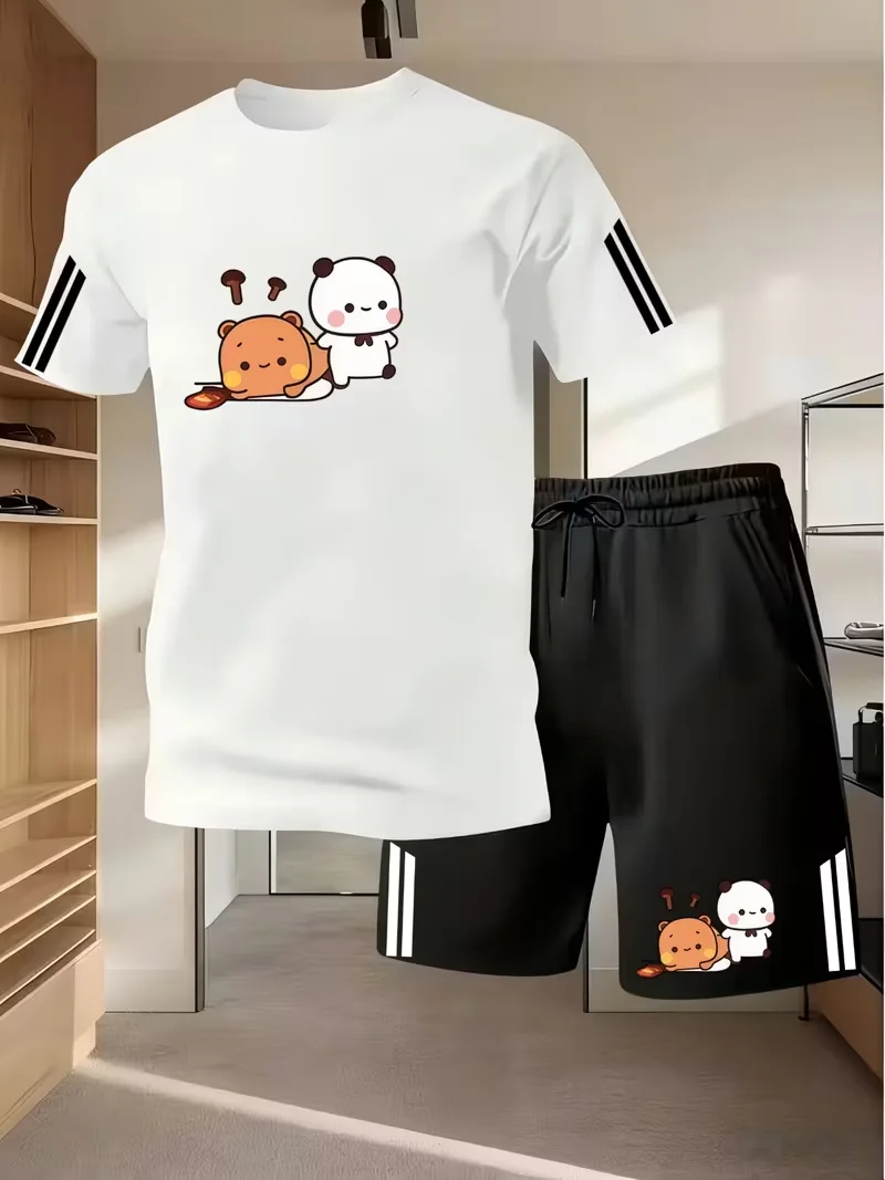Men's sports two-piece set short sleeved T-shirt and shorts running and fitness sportswear summer promotion latest hot selling
Men's sports two-piece set short sleeved T-shirt and shorts running and fitness sportswear summer promotion latest hot selling