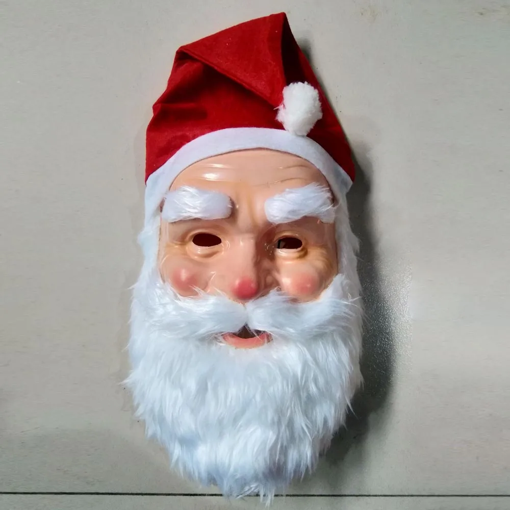 Christmas Santa Claus Plastic Mask with Red Hat Cosplay Xmas Old Grandfather Dress Up Party Carnaval New Year Masks Costume Prop
Christmas Santa Claus Plastic Mask with Red Hat Cosplay Xmas Old Grandfather Dress Up Party Carnaval New Year Masks Costume Prop