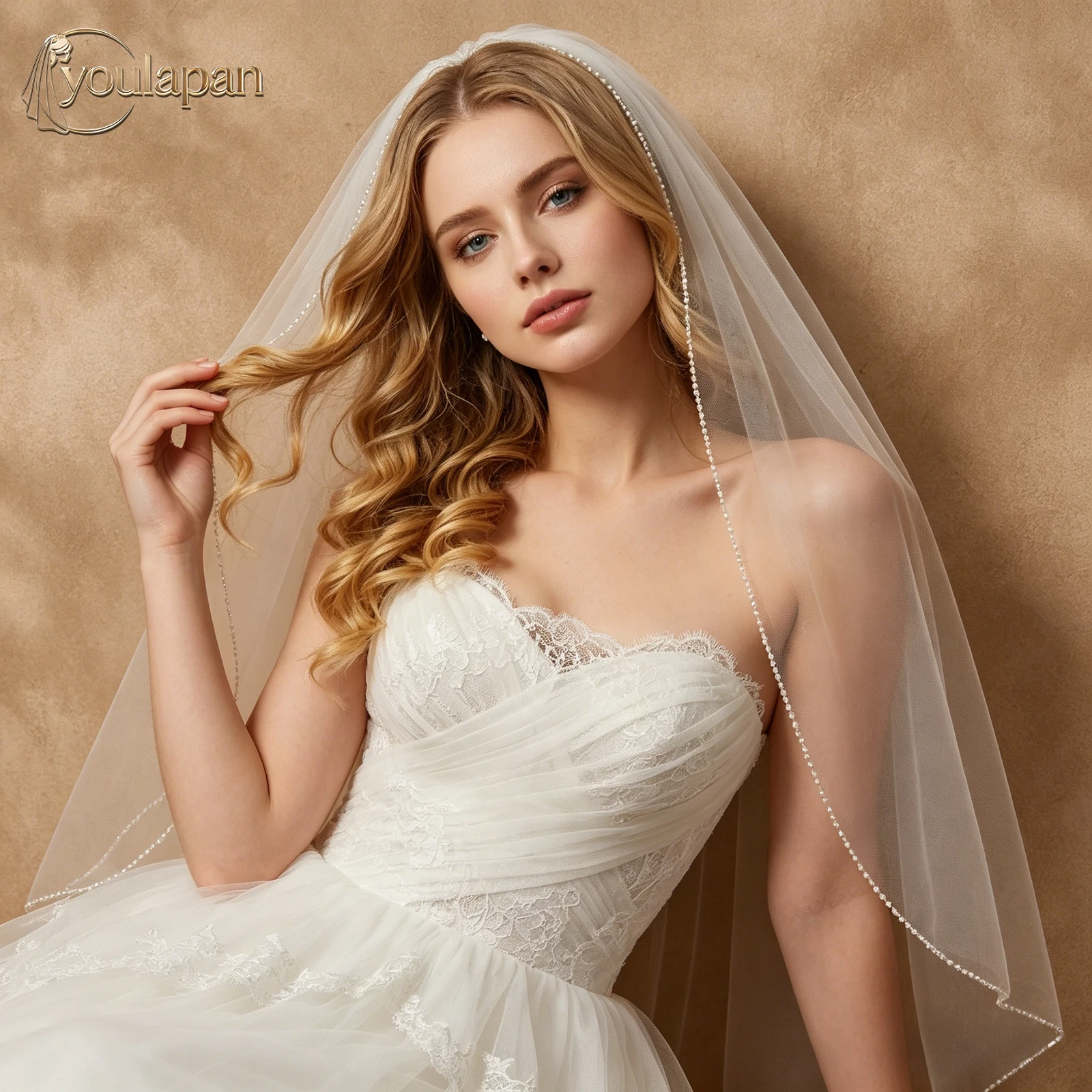 TOPQUEEN Crystal Beaded Bridal Veil Elbow Length Pearl Wedding Veil Beaded Velo De Novias 1 Tier Veils Wedding Accessories V197
TOPQUEEN Crystal Beaded Bridal Veil Elbow Length Pearl Wedding Veil Beaded Velo De Novias 1 Tier Veils Wedding Accessories V197