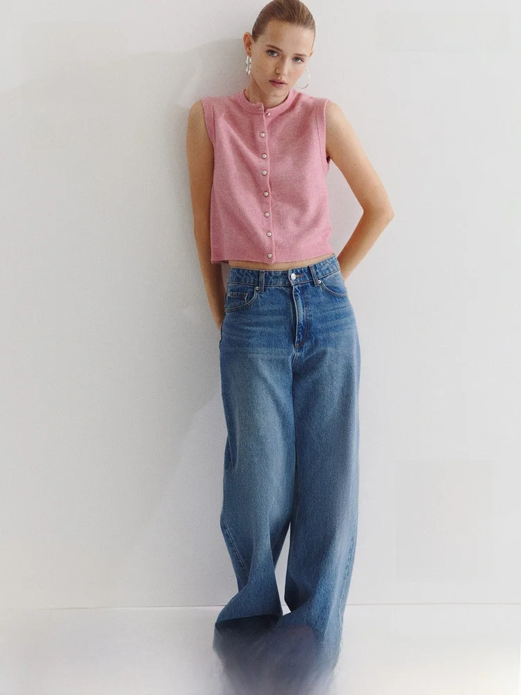 Женский вязаный жилет H&M, весенний, художественный, с круглым вырезом, на одной пуговице, мягкий, средней плотности, из смесового полиэстера
Женский вязаный жилет H&M, весенний, художественный, с круглым вырезом, на одной пуговице, мягкий, средней плотности, из смесового полиэстера