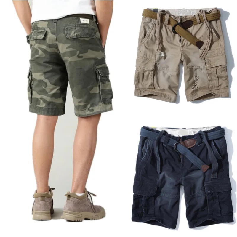 Summer Casual Sports Shorts Youth Men Cotton Loose Straight Camouflage Multi-pockets Cargo Shorts with Belt
Summer Casual Sports Shorts Youth Men Cotton Loose Straight Camouflage Multi-pockets Cargo Shorts with Belt