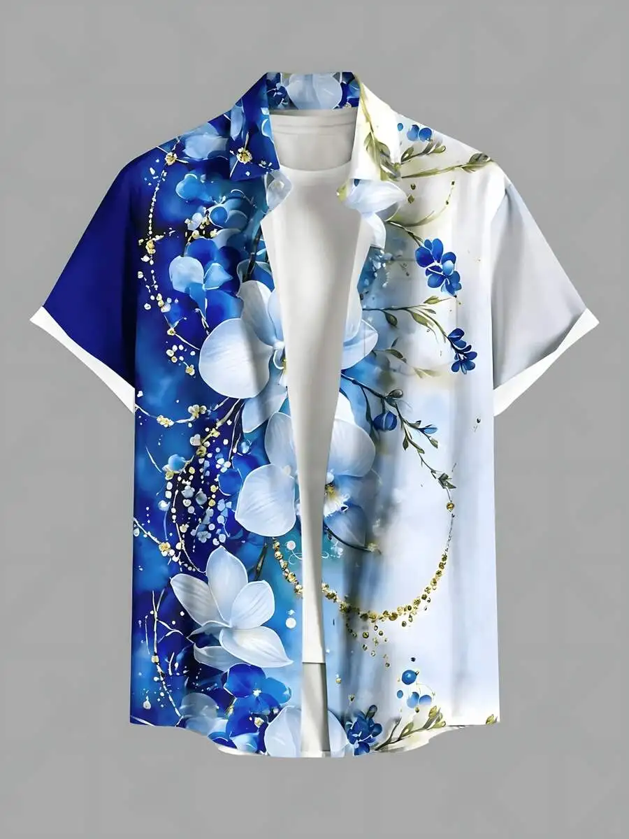 Mens 3D Printed Floral Hawaiian Shirt Short Sleeve Button Down Casual Summer Top
Mens 3D Printed Floral Hawaiian Shirt Short Sleeve Button Down Casual Summer Top