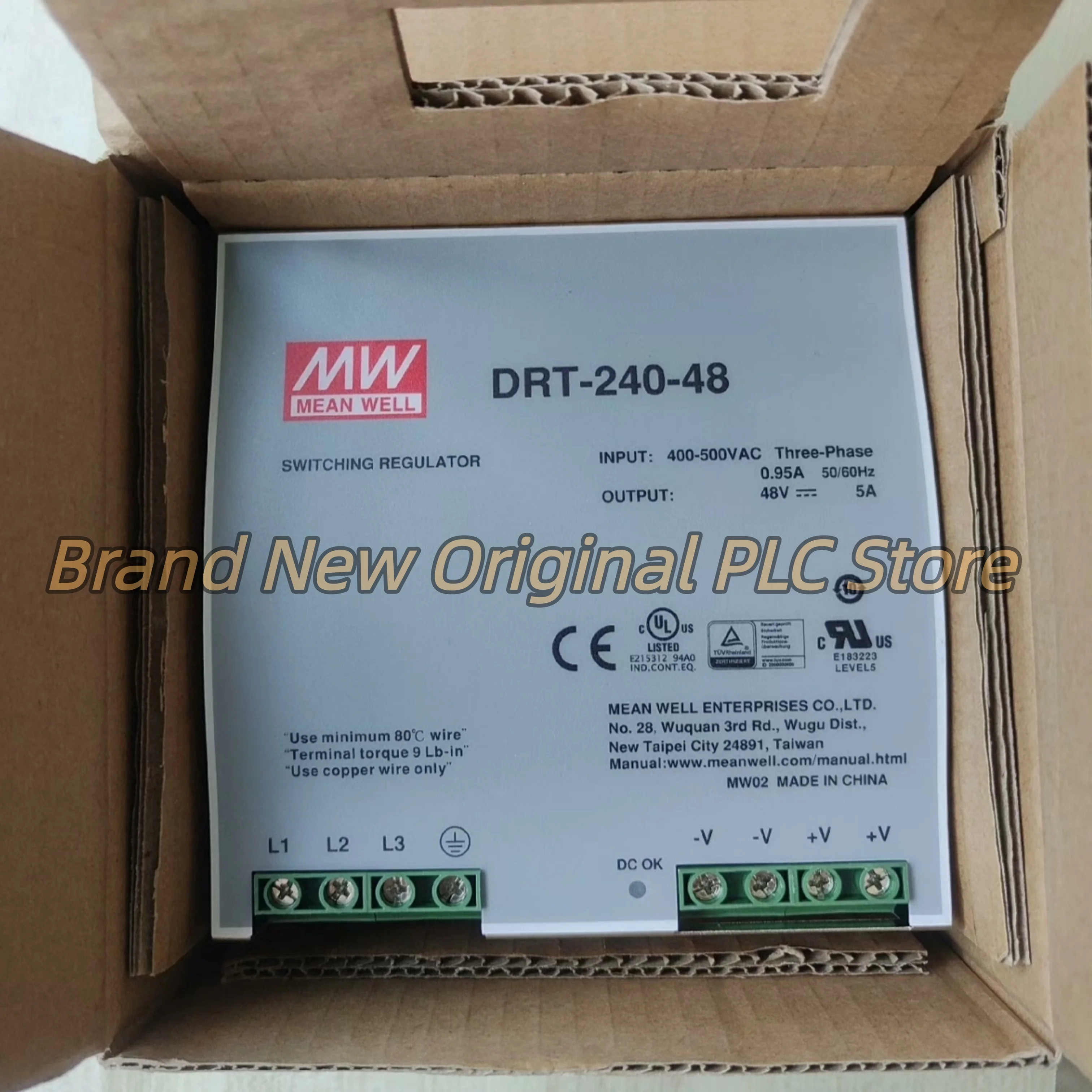 Brand DRT-240-48 | 48V Switch Power Supply New
Brand DRT-240-48 | 48V Switch Power Supply New