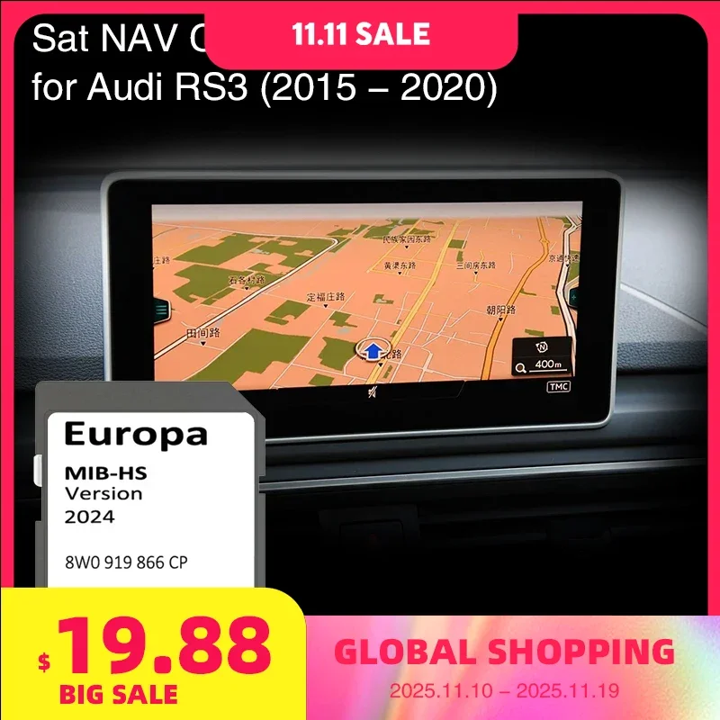 SD Card Europe 2024 map for Audi RS3 2015-2020 Vehicle Navigation MIB-HS MHS2 System Sat Nav 16GB 8W0 919 866 CP
SD Card Europe 2024 map for Audi RS3 2015-2020 Vehicle Navigation MIB-HS MHS2 System Sat Nav 16GB 8W0 919 866 CP