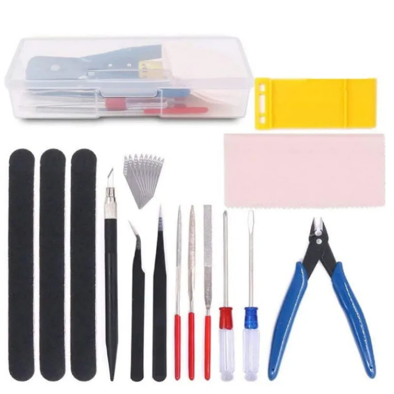 Набор инструментов для моделирования, 15 шт./компл., профессиональный набор инструментов для хобби, базовые инструменты для моделистов, набор для рукоделия, для сборки моделей и DIY
Набор инструментов для моделирования, 15 шт./компл., профессиональный набор инструментов для хобби, базовые инструменты для моделистов, набор для рукоделия, для сборки моделей и DIY