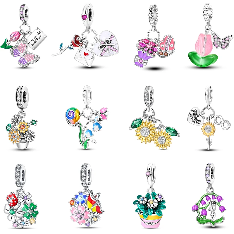 100% 925 Silver Charms Pendant Spring Trillium Lavender Tulip Pink Attractiveness Beads Jewelry Birthday DIY Gifts Fine Jewelry
100% 925 Silver Charms Pendant Spring Trillium Lavender Tulip Pink Attractiveness Beads Jewelry Birthday DIY Gifts Fine Jewelry
