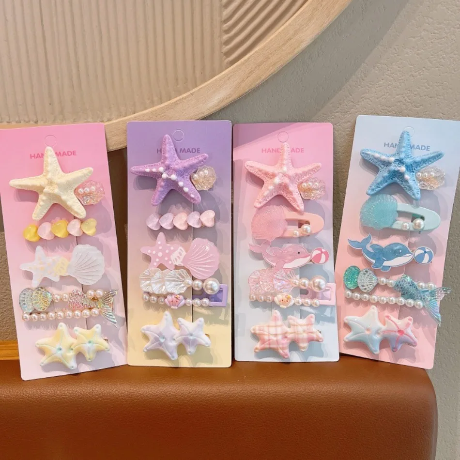 Children Ocean Theme Hairpin Set Girls Mermaid Pearl Star Shell Starfish Dolphin Hair Clips Do Not Hurt Hair Girls Headgear ZX07
Children Ocean Theme Hairpin Set Girls Mermaid Pearl Star Shell Starfish Dolphin Hair Clips Do Not Hurt Hair Girls Headgear ZX07