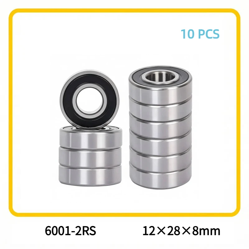 BREVOL 10PCS 6001-2RS Standard Bearings Smooth Rotation for Scooter Small Mechanical Equipment Dustproof Waterproof
BREVOL 10PCS 6001-2RS Standard Bearings Smooth Rotation for Scooter Small Mechanical Equipment Dustproof Waterproof