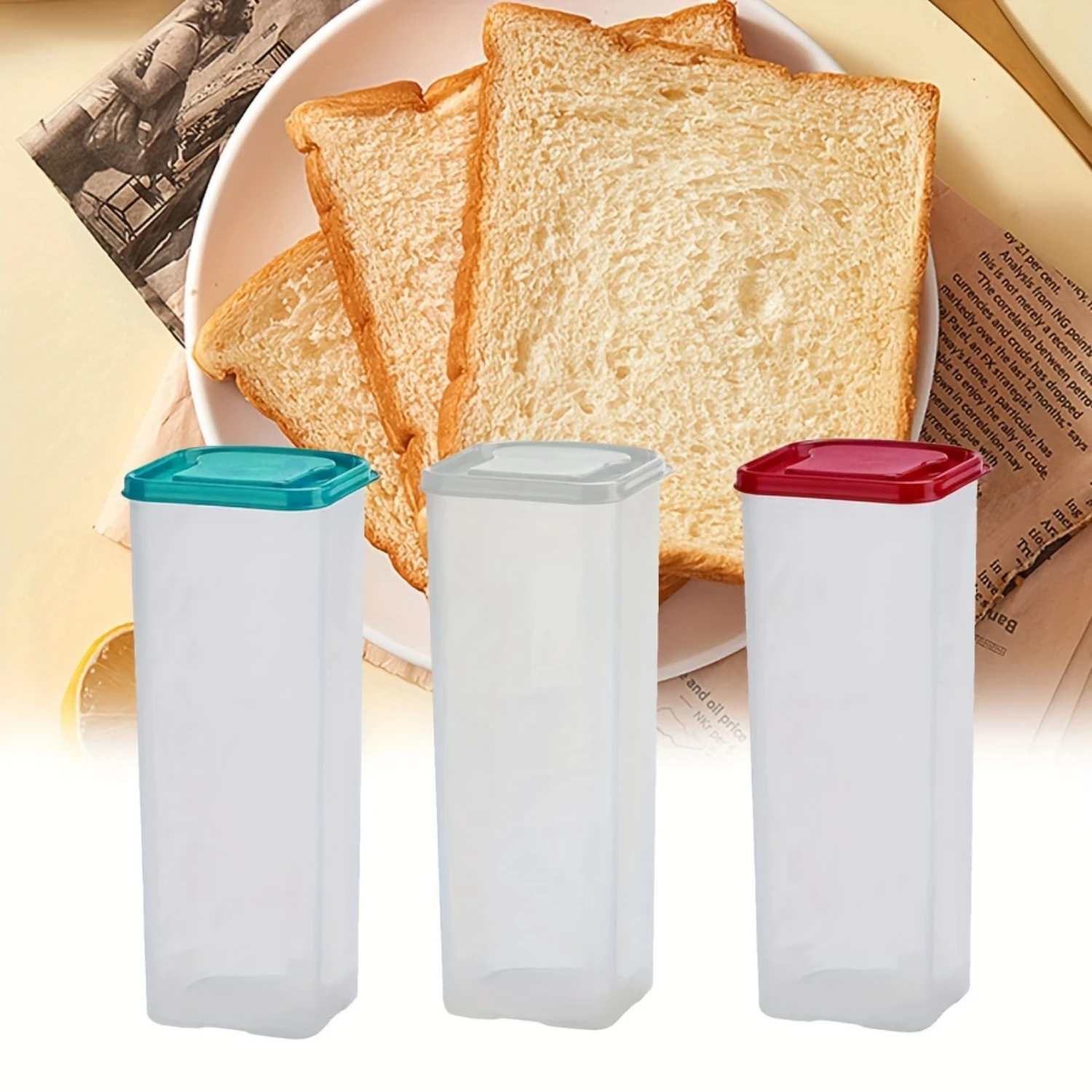 1pc Plastic Bread Container with Handle - Translucent Loaf Cake Keeper for Dry Fresh Foods, Rectangular Portable Bread Box for
1pc Plastic Bread Container with Handle - Translucent Loaf Cake Keeper for Dry Fresh Foods, Rectangular Portable Bread Box for