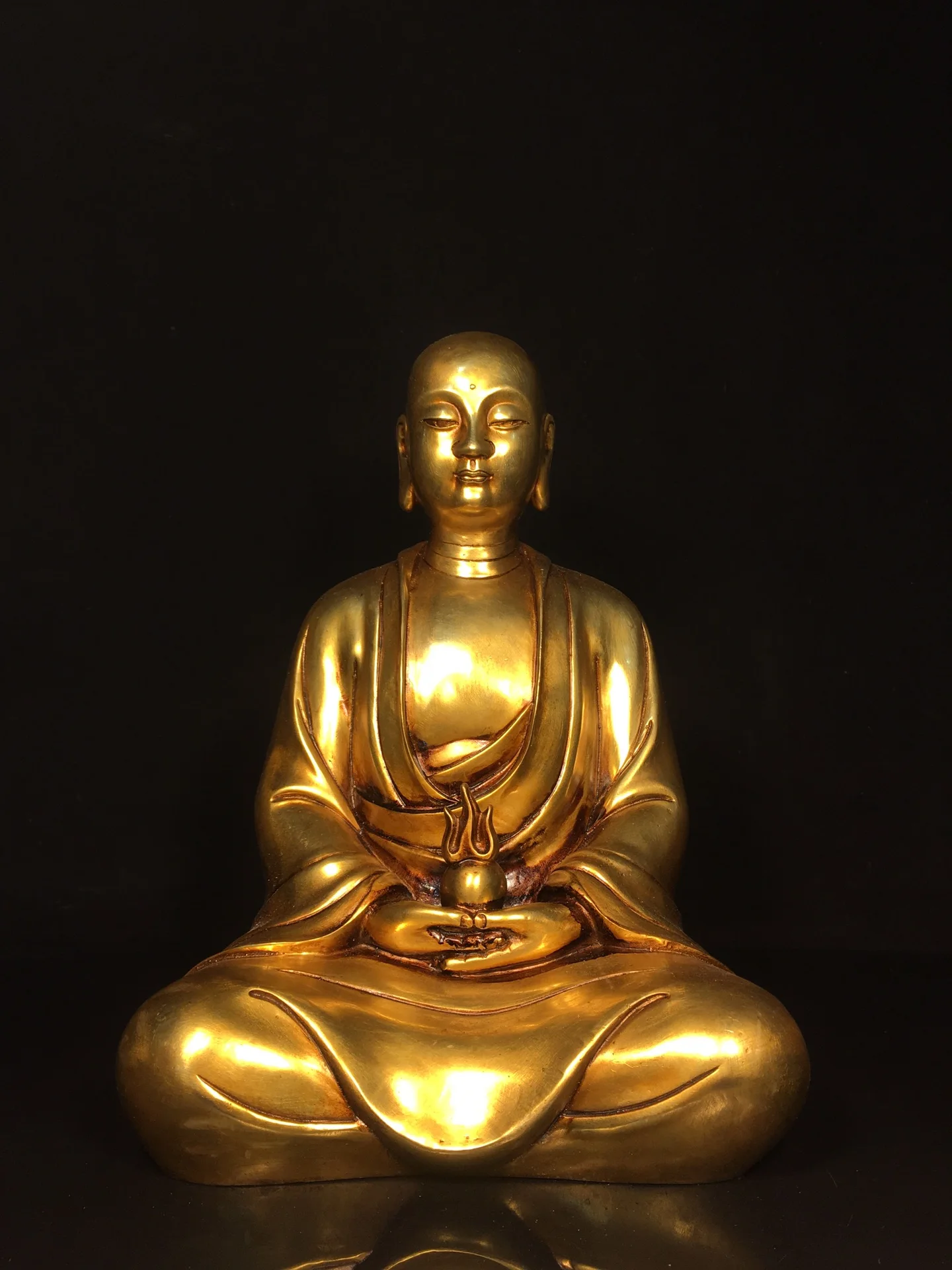 11"Tibetan Temple Collection Old Bronze Gilded Cinnabar High Relief Amitabha ksitigarbha Bodhisattva Sitting Buddha Worship Hall
11"Tibetan Temple Collection Old Bronze Gilded Cinnabar High Relief Amitabha ksitigarbha Bodhisattva Sitting Buddha Worship Hall