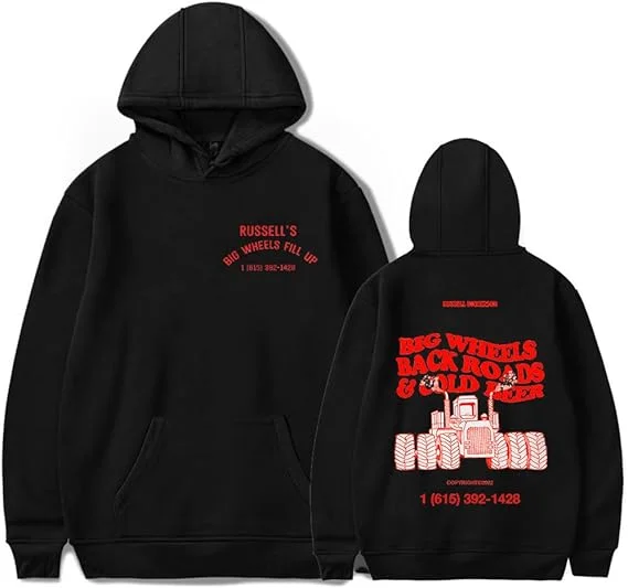 Рассел Диксон Мерч Big Wheels Fill Up Толстовка с принтом Мужчины Женщины Пуловер с длинными рукавами
Рассел Диксон Мерч Big Wheels Fill Up Толстовка с принтом Мужчины Женщины Пуловер с длинными рукавами