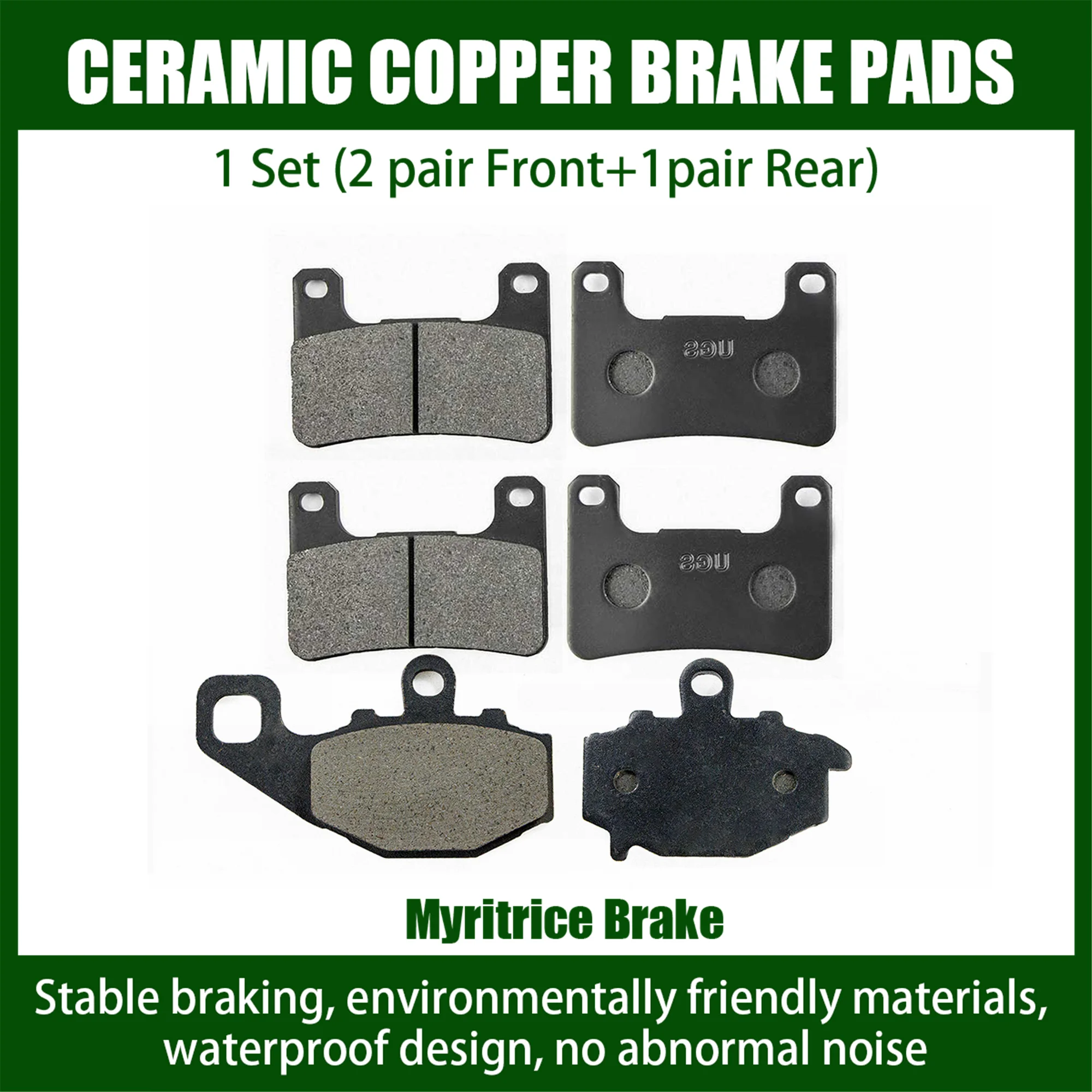Myritrice Fit For Kawasaki Motorcycle Front Rear Brake Pads Kit Z1000 ZR1000D ZR1000F 2010-2015 Z1000E Z 1000 E 2010-2013
Myritrice Fit For Kawasaki Motorcycle Front Rear Brake Pads Kit Z1000 ZR1000D ZR1000F 2010-2015 Z1000E Z 1000 E 2010-2013