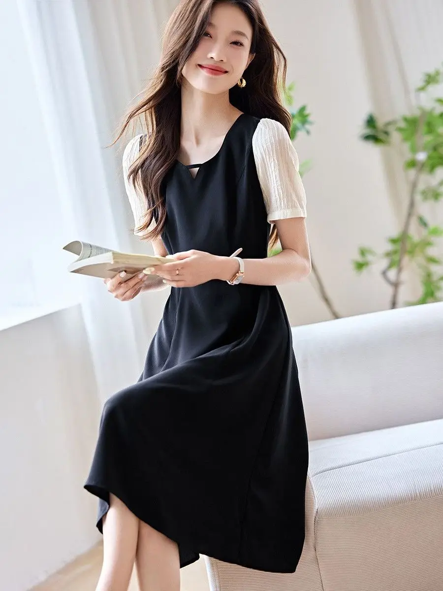 Summer New plus Size Women's Dress Fake Two-Piece High Waist A-Line Skirt Korean Style Commute Polyester Fiber Short Sleeve
Summer New plus Size Women's Dress Fake Two-Piece High Waist A-Line Skirt Korean Style Commute Polyester Fiber Short Sleeve