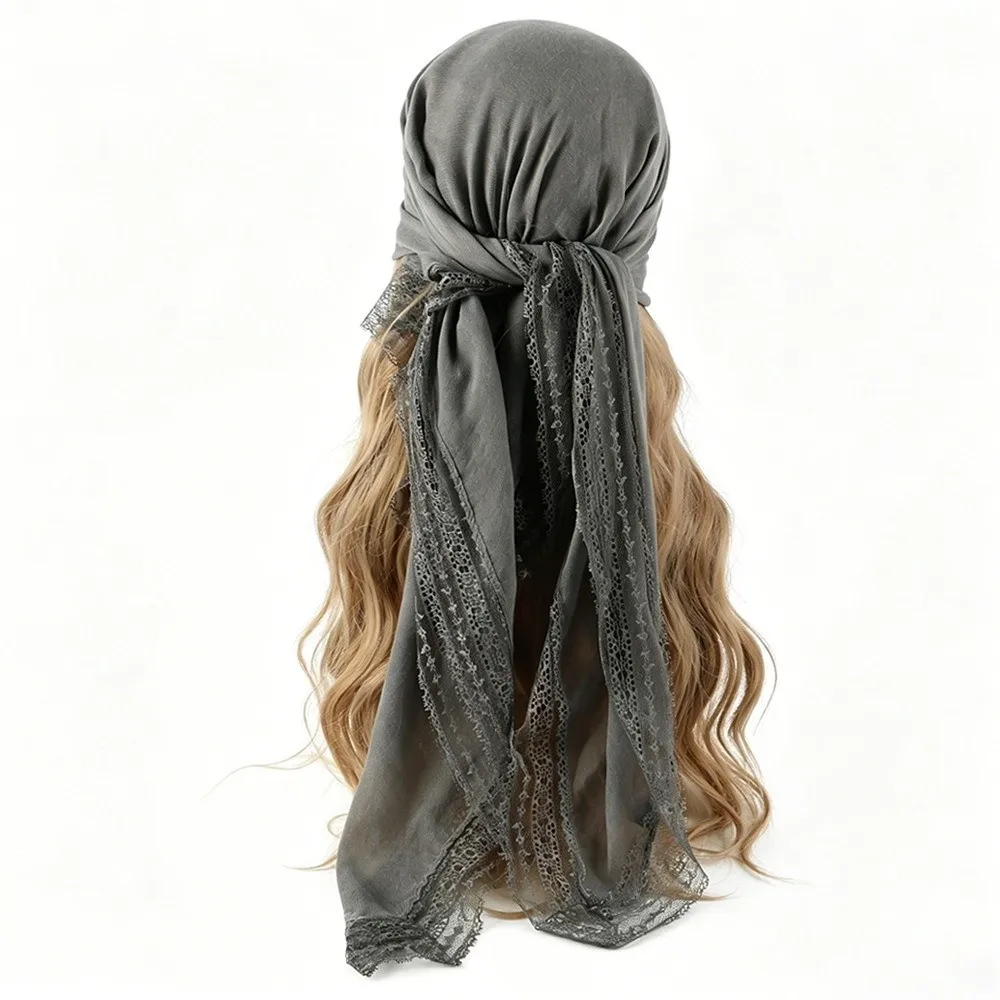 Fashion Solid Color Bohemian Scarf Square Shape Breathable Lace Trim Scarf Headband
Fashion Solid Color Bohemian Scarf Square Shape Breathable Lace Trim Scarf Headband