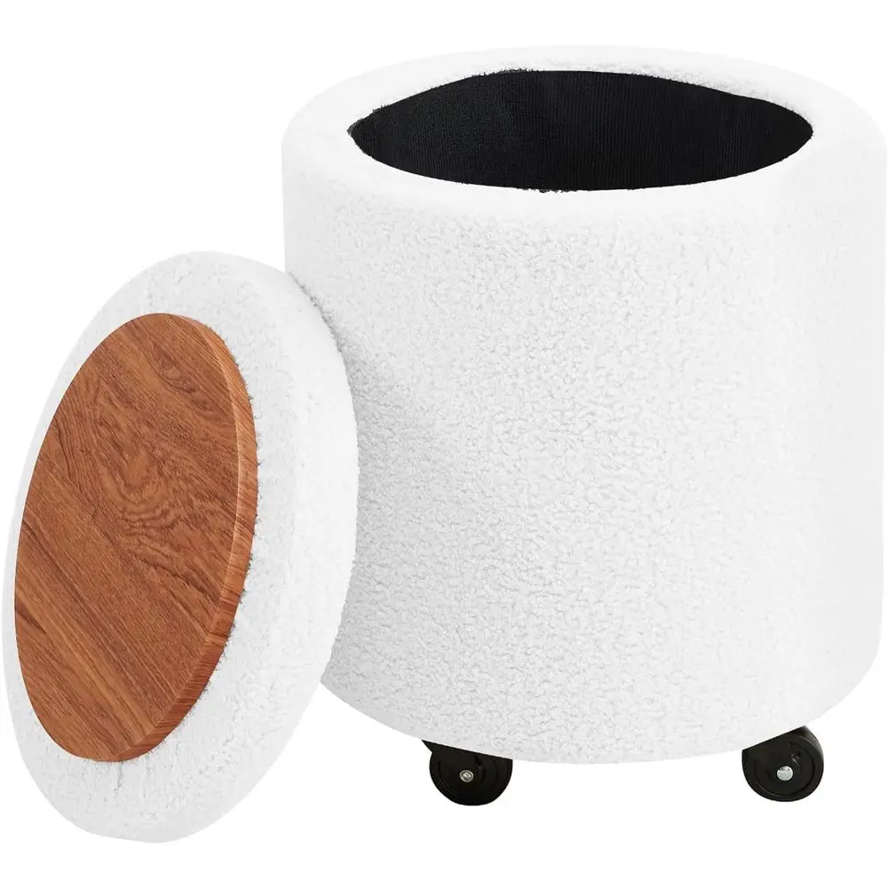 Round Storage Ottoman with Wheels, Rolling Vanity Stool, Sot Teddy Velvet abric, Multi-unction Stool or Living Room & Bedroom, C
Round Storage Ottoman with Wheels, Rolling Vanity Stool, Sot Teddy Velvet abric, Multi-unction Stool or Living Room & Bedroom, C