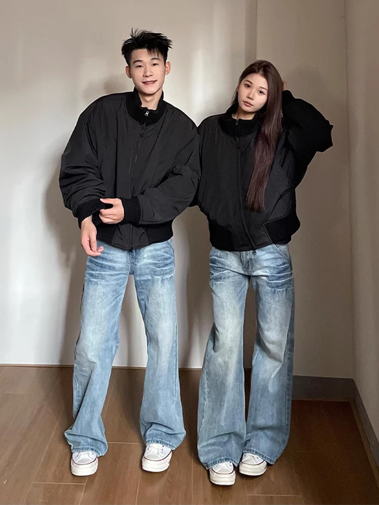 Couples Bomber Pilot Cotton Jaet Men Winter American High Street ort ape Baseball Cotton Coat Youth Casual Warmth
Couples Bomber Pilot Cotton Jaet Men Winter American High Street ort ape Baseball Cotton Coat Youth Casual Warmth