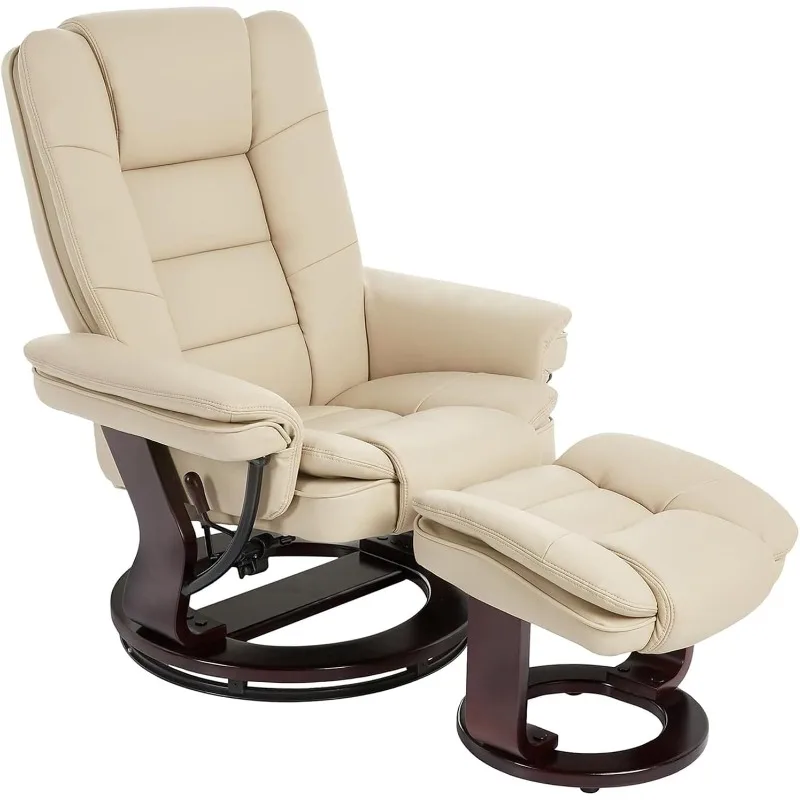 Swivel Ottoman Bonded Leather Recliner Chair and Foot Rest for Living Room, Home Theater, Bedroom-Round Mahogany
Swivel Ottoman Bonded Leather Recliner Chair and Foot Rest for Living Room, Home Theater, Bedroom-Round Mahogany