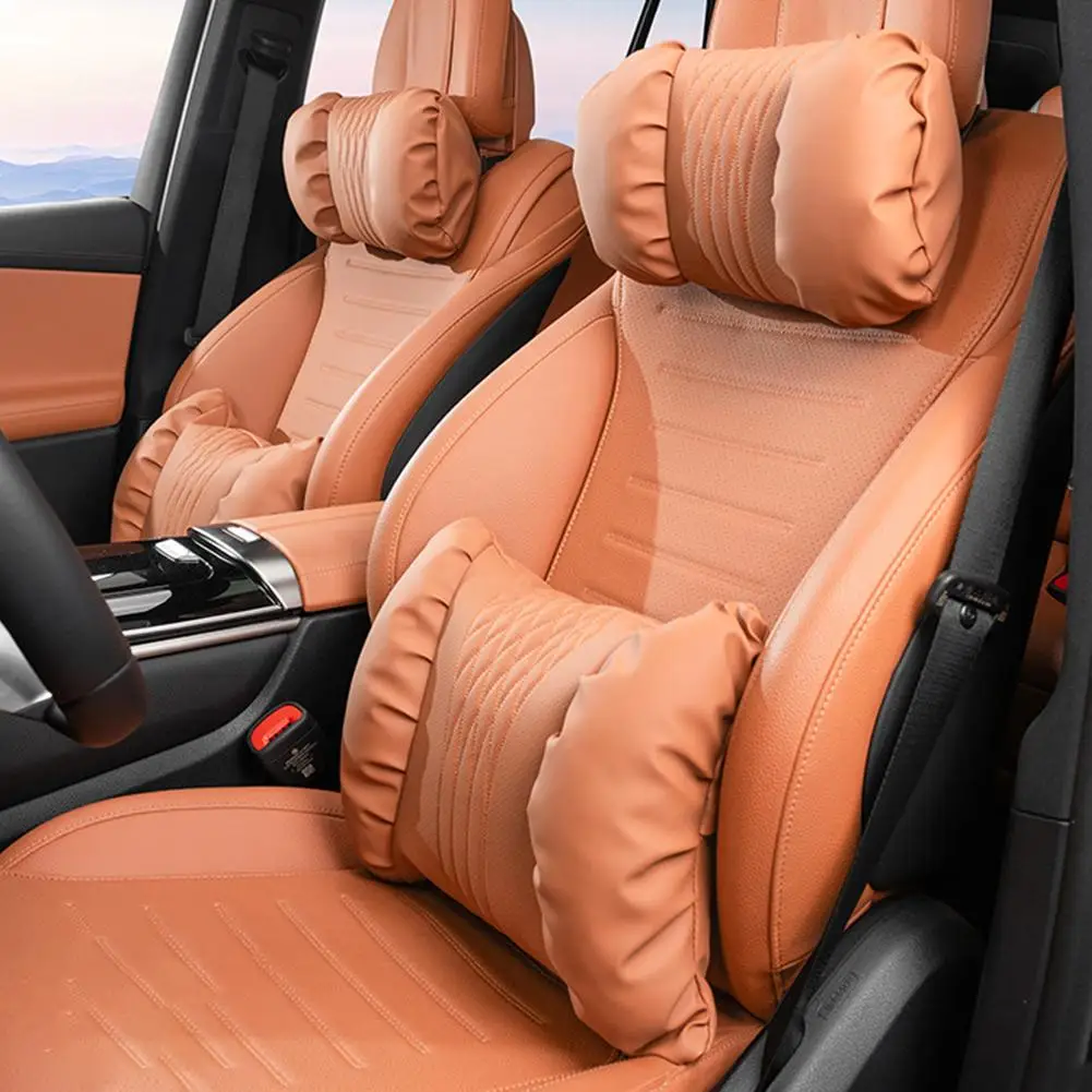 Luxury Nappa Leather Car Headrest Or Lumbar Support Breathable Perforated Pillow Fits Car Car All Models Interior Design Se O0U2
Luxury Nappa Leather Car Headrest Or Lumbar Support Breathable Perforated Pillow Fits Car Car All Models Interior Design Se O0U2