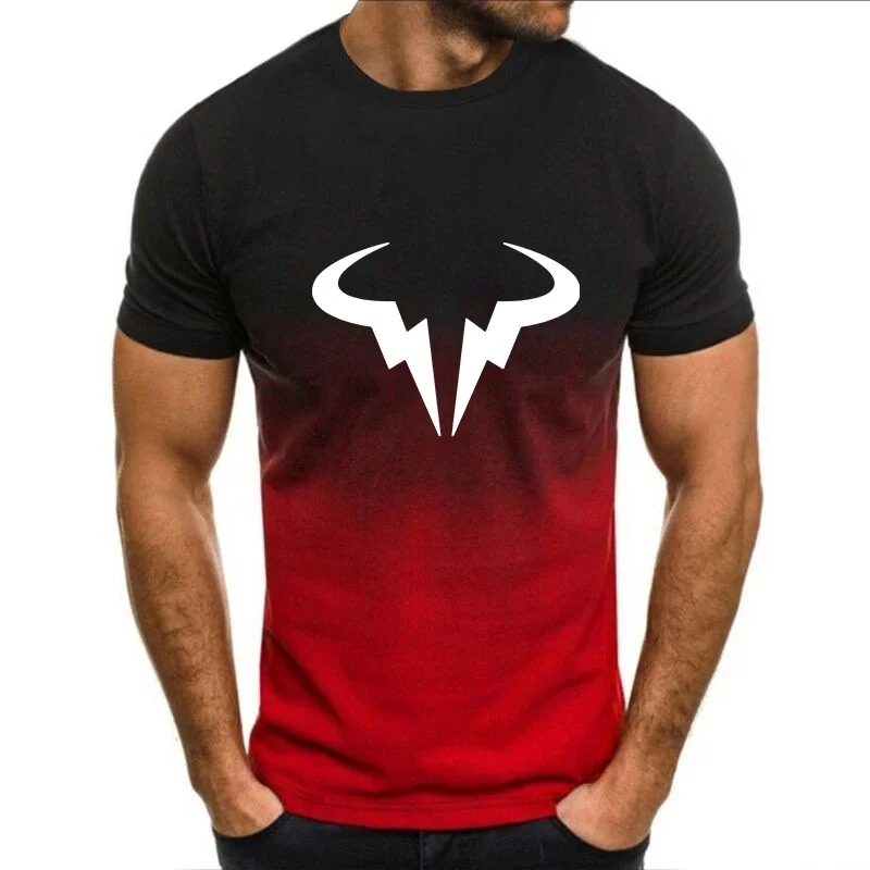 New European and American men's casual sports fashion 3D fashion gradient short sleeved round neck thin loose T-shirt for men
New European and American men's casual sports fashion 3D fashion gradient short sleeved round neck thin loose T-shirt for men