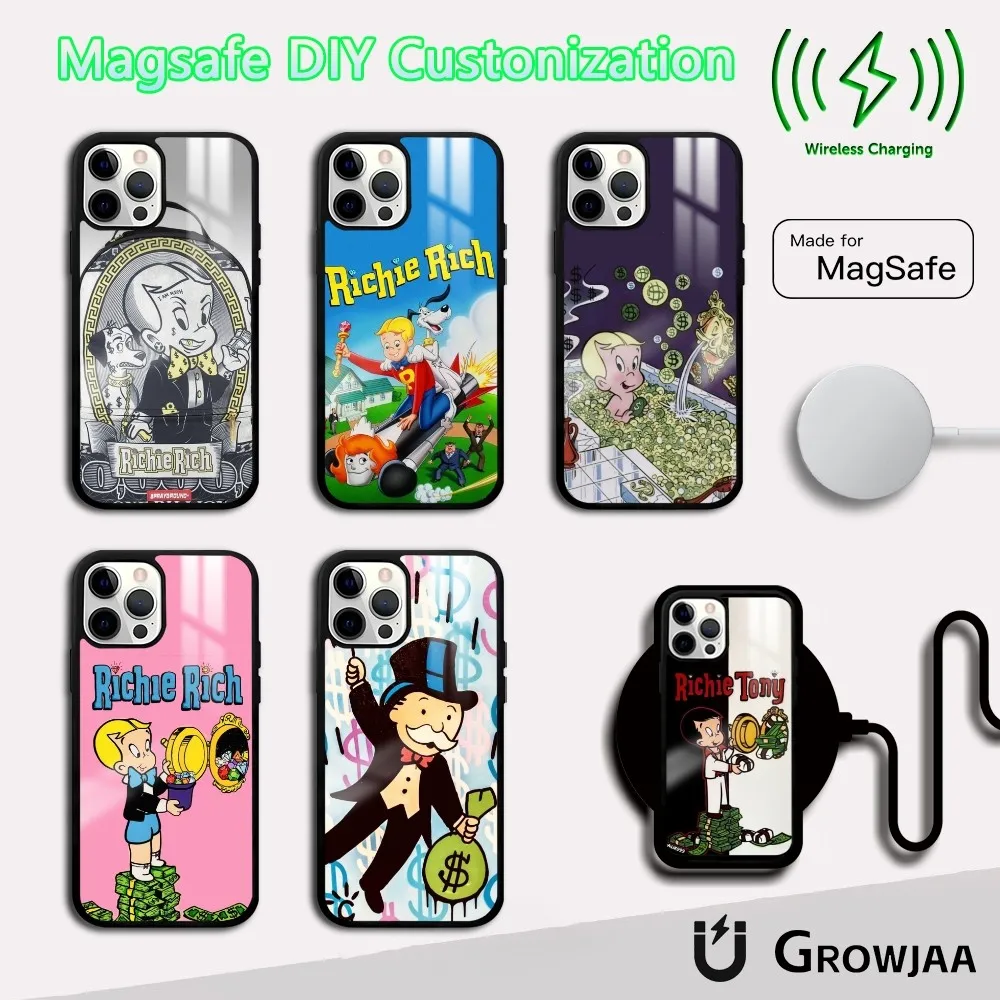 Чехол для телефона с рисунком R-Richie R-Rich для IPhone 16, 15, 14, 13, 12, 11 Pro Max Plus Mini Magsafe Mirror, беспроводной магнитный чехол
Чехол для телефона с рисунком R-Richie R-Rich для IPhone 16, 15, 14, 13, 12, 11 Pro Max Plus Mini Magsafe Mirror, беспроводной магнитный чехол