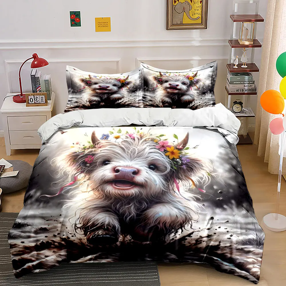 Running decorated cow with flowers Pattern Duvet Cover Set Digital Print Colorful Polyester Bedding with Zipper Closur for gifts
Running decorated cow with flowers Pattern Duvet Cover Set Digital Print Colorful Polyester Bedding with Zipper Closur for gifts