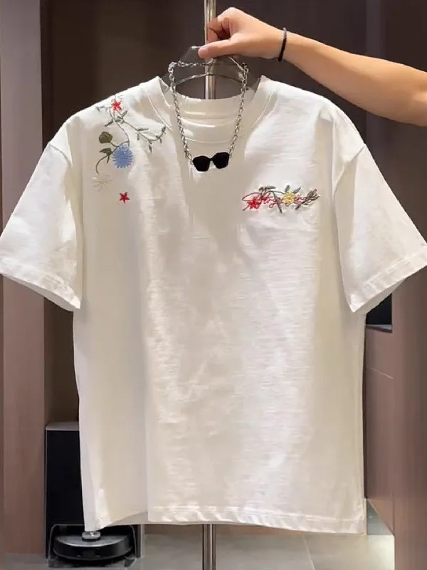 plus Size Women's T-Shirt 300 Pounds Floral Embroidery Short Sleeve round Neck Casual Half Sleeve Summer Top Skin-friendly Br...
plus Size Women's T-Shirt 300 Pounds Floral Embroidery Short Sleeve round Neck Casual Half Sleeve Summer Top Skin-friendly Br...