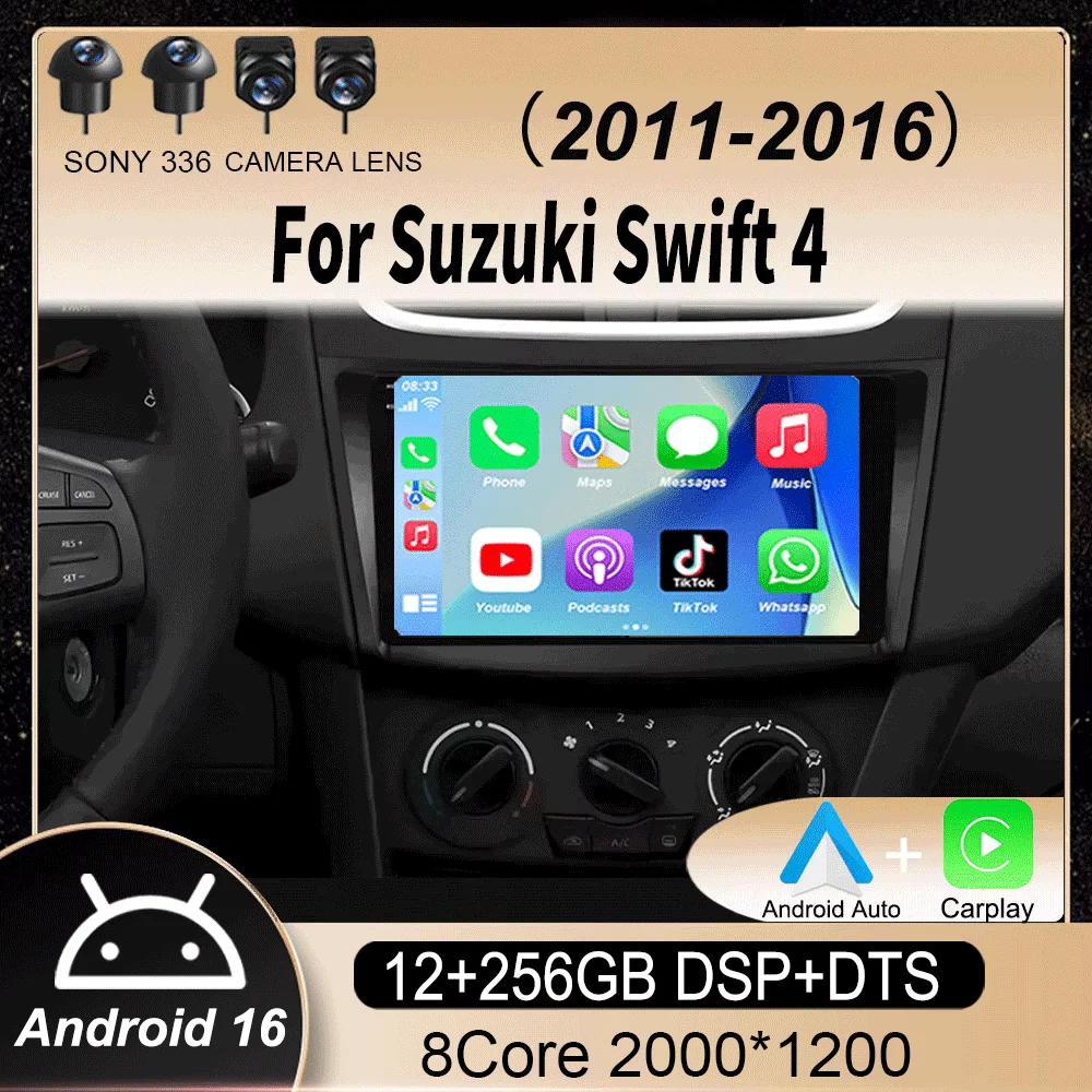Android 16 video Player Carplay Auto For Suzuki Swift 4 2011 - 2016 Car Radio Multimedia GPS Stereo 2din Head Unit
Android 16 video Player Carplay Auto For Suzuki Swift 4 2011 - 2016 Car Radio Multimedia GPS Stereo 2din Head Unit