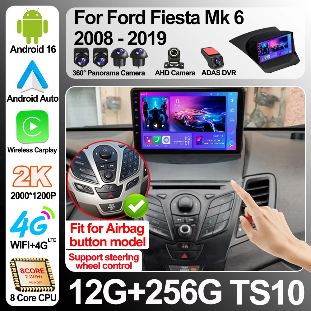 Android 16 For Ford Fiesta Mk 6 2008-2019 Car Radio Multimedia Video Player Carplay Wifi+5g Dsp Gps 2 Din Touch Screen 8 Core 5g
Android 16 For Ford Fiesta Mk 6 2008-2019 Car Radio Multimedia Video Player Carplay Wifi+5g Dsp Gps 2 Din Touch Screen 8 Core 5g