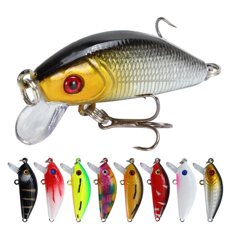 1pcs Mini Minnow Fishing Lure 4.3g 5cm 3D Eyes Diving Swaying Lure Iscas Artificial Bait Fake Bait Peaca Pike Tackle 8 Colors
1pcs Mini Minnow Fishing Lure 4.3g 5cm 3D Eyes Diving Swaying Lure Iscas Artificial Bait Fake Bait Peaca Pike Tackle 8 Colors