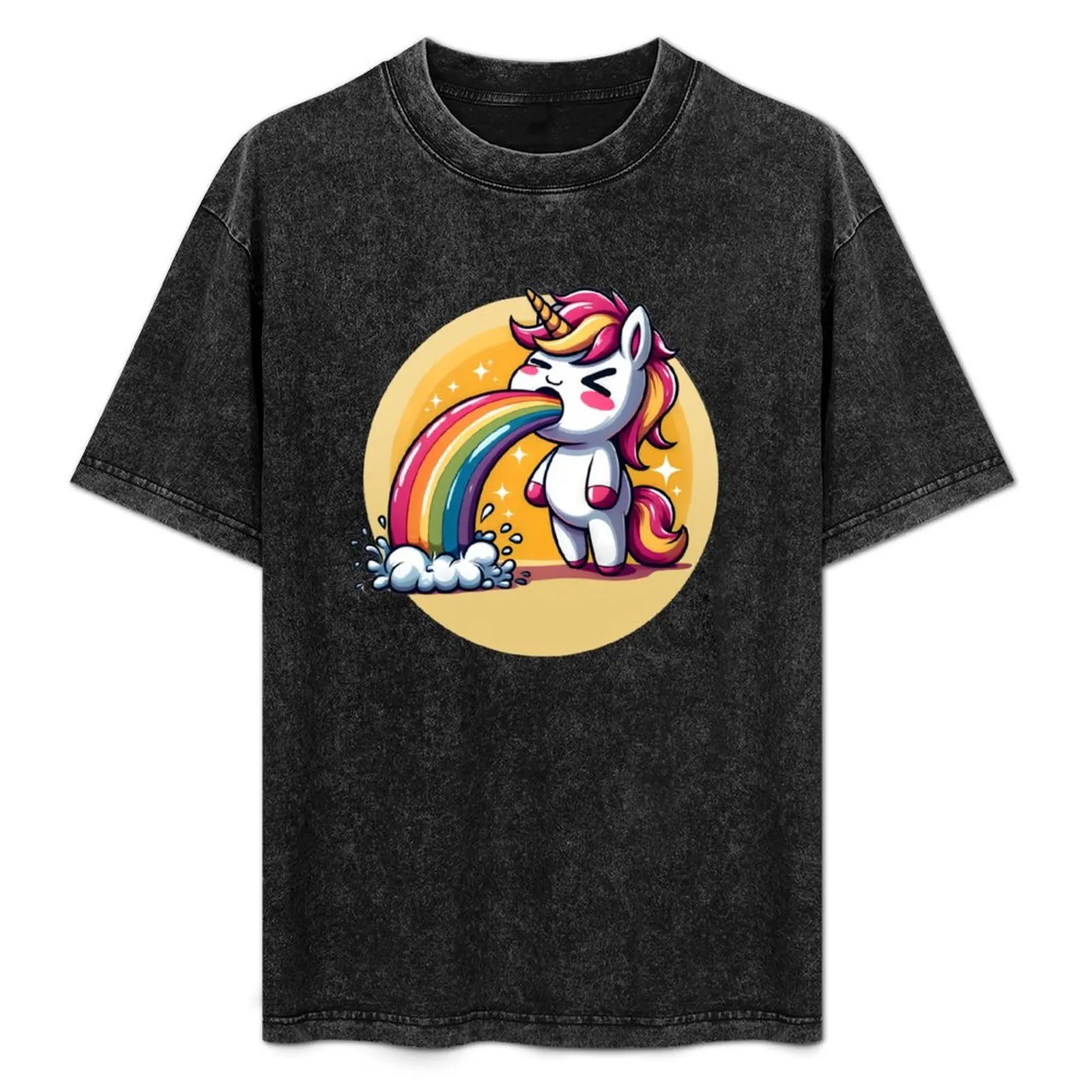 Cute Little Unicorn Puking Rainbow T-Shirt Casual Loose Short Sleeve Tee for Men
Cute Little Unicorn Puking Rainbow T-Shirt Casual Loose Short Sleeve Tee for Men