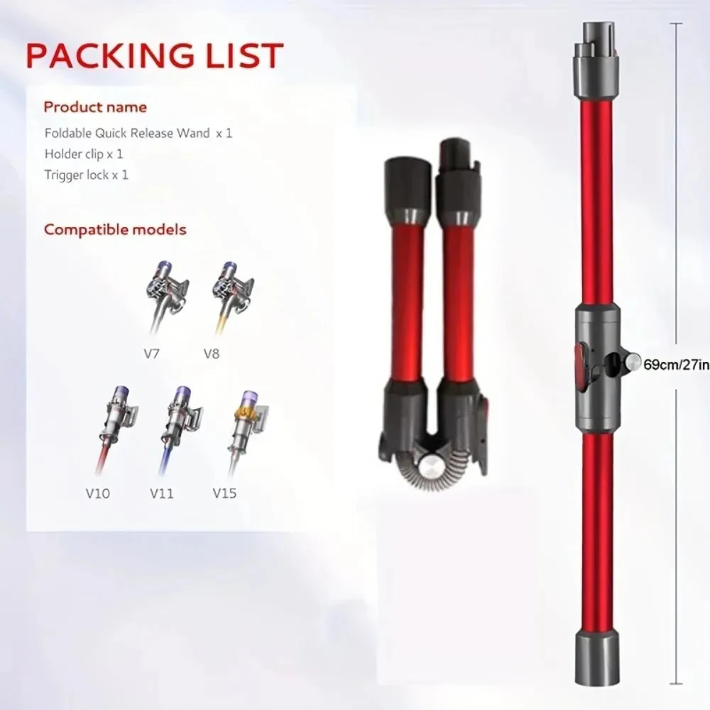 For Dyson Vacuum Flexible Hose - Extendable Conductive Tube Compatible with V7V8 V10V11V15 Bendable Folding Extension Accessory
For Dyson Vacuum Flexible Hose - Extendable Conductive Tube Compatible with V7V8 V10V11V15 Bendable Folding Extension Accessory