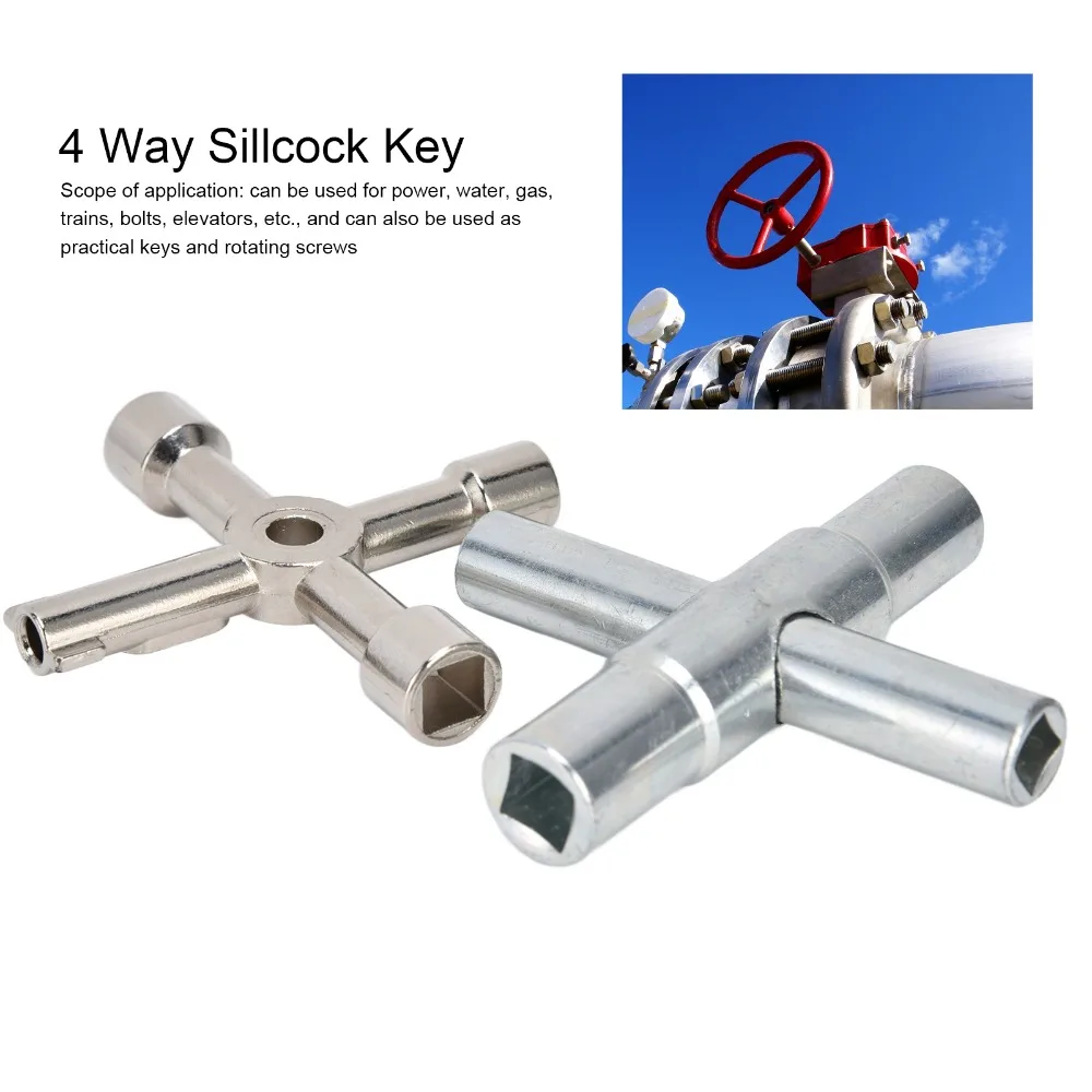 2PCS Tool Plated Steel Water Key Durable Portable 4 Way Sillcock Key Faucet Key Faucet
2PCS Tool Plated Steel Water Key Durable Portable 4 Way Sillcock Key Faucet Key Faucet